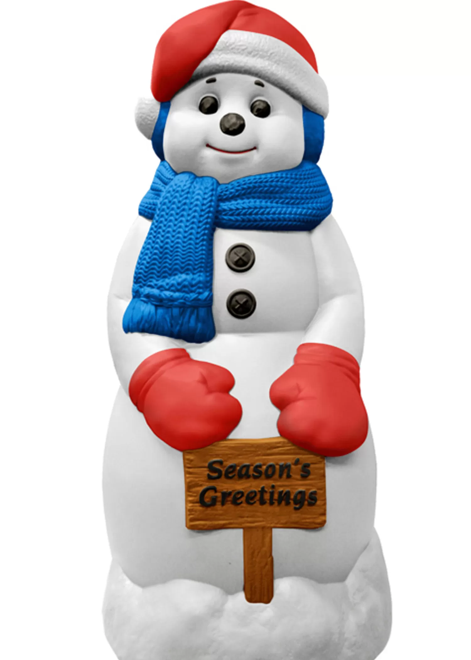 The Jolly Christmas Shop Snowman Christmas Decorations | Outdoor Lighted Decorations | 31" Season's Greetings Snowman Blow Mold Decoration C5170