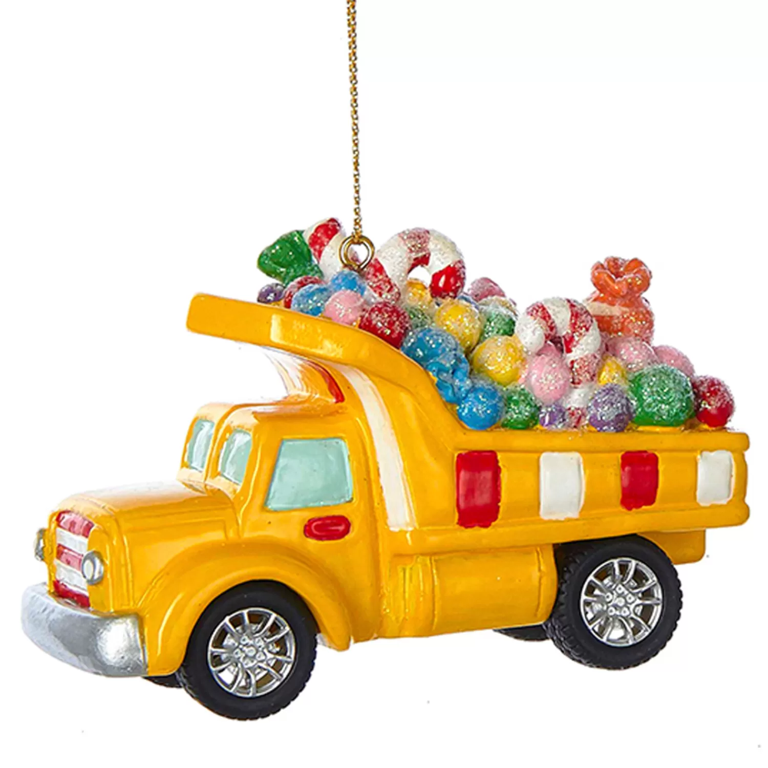 The Jolly Christmas Shop Miscellaneous | Children's Ornaments | 3.8" Candy Filled Construction Vehicle Ornament D3077