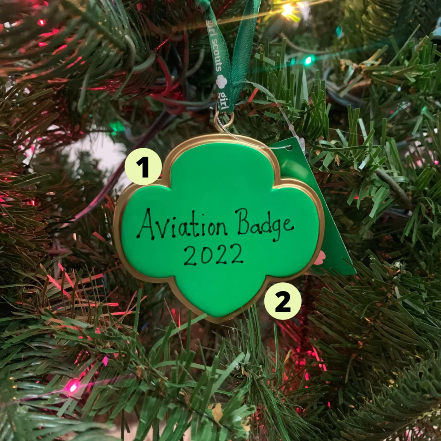 The Jolly Christmas Shop Personalized Ornaments·Hobbies | Personalized Ornaments·Children's | 3" Girl Scout Badge Logo Personalized Christmas Ornament GS2211