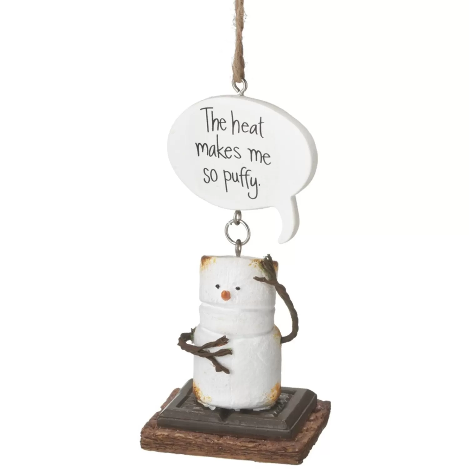 The Jolly Christmas Shop Food | Snowman | 4" The Heat Makes Me Puffy Toasted S'more Christmas Ornament 111731