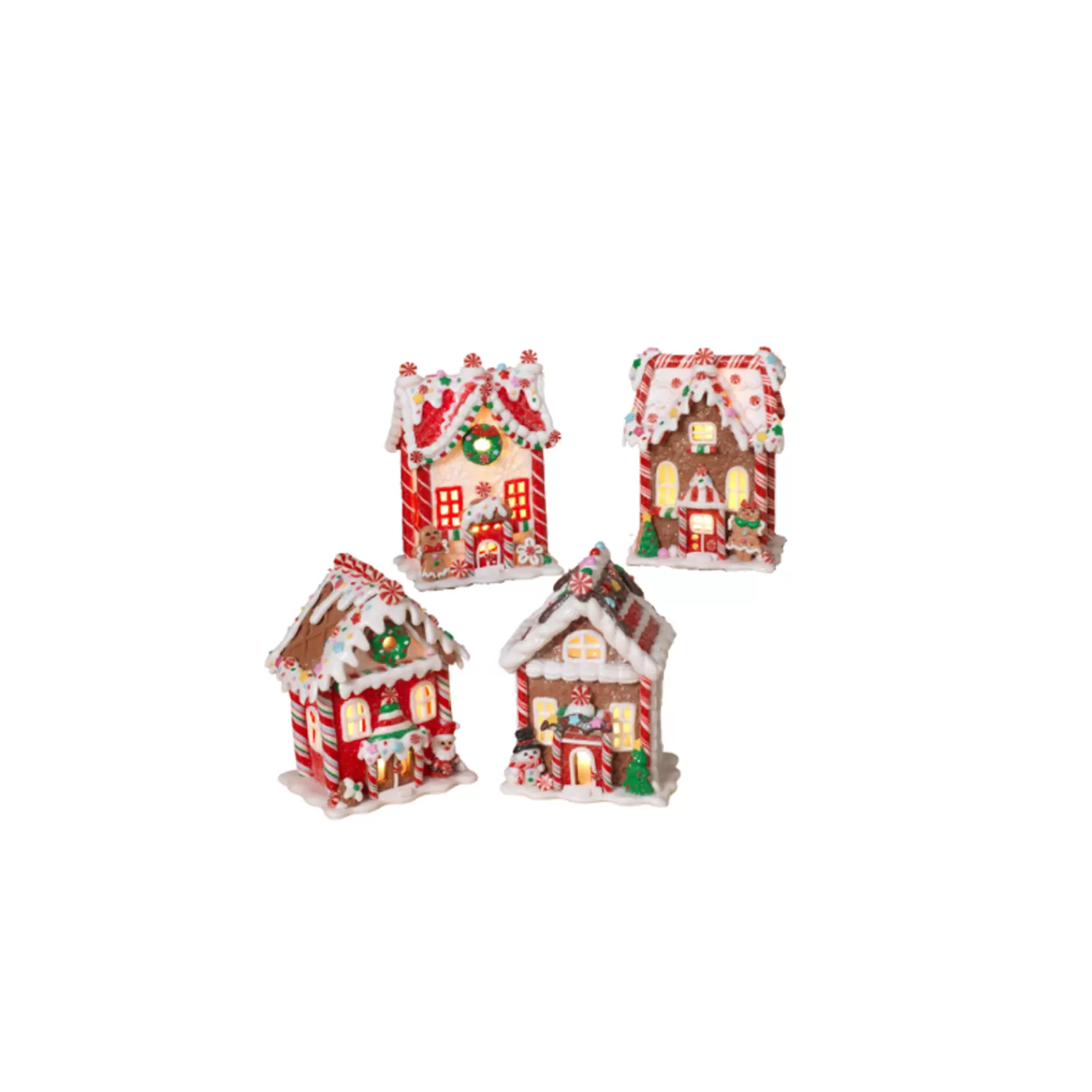 The Jolly Christmas Shop Jingle And Cocoa | Gingerbread | 5.5" Battery Operated Claydough Gingerbread House 2599290