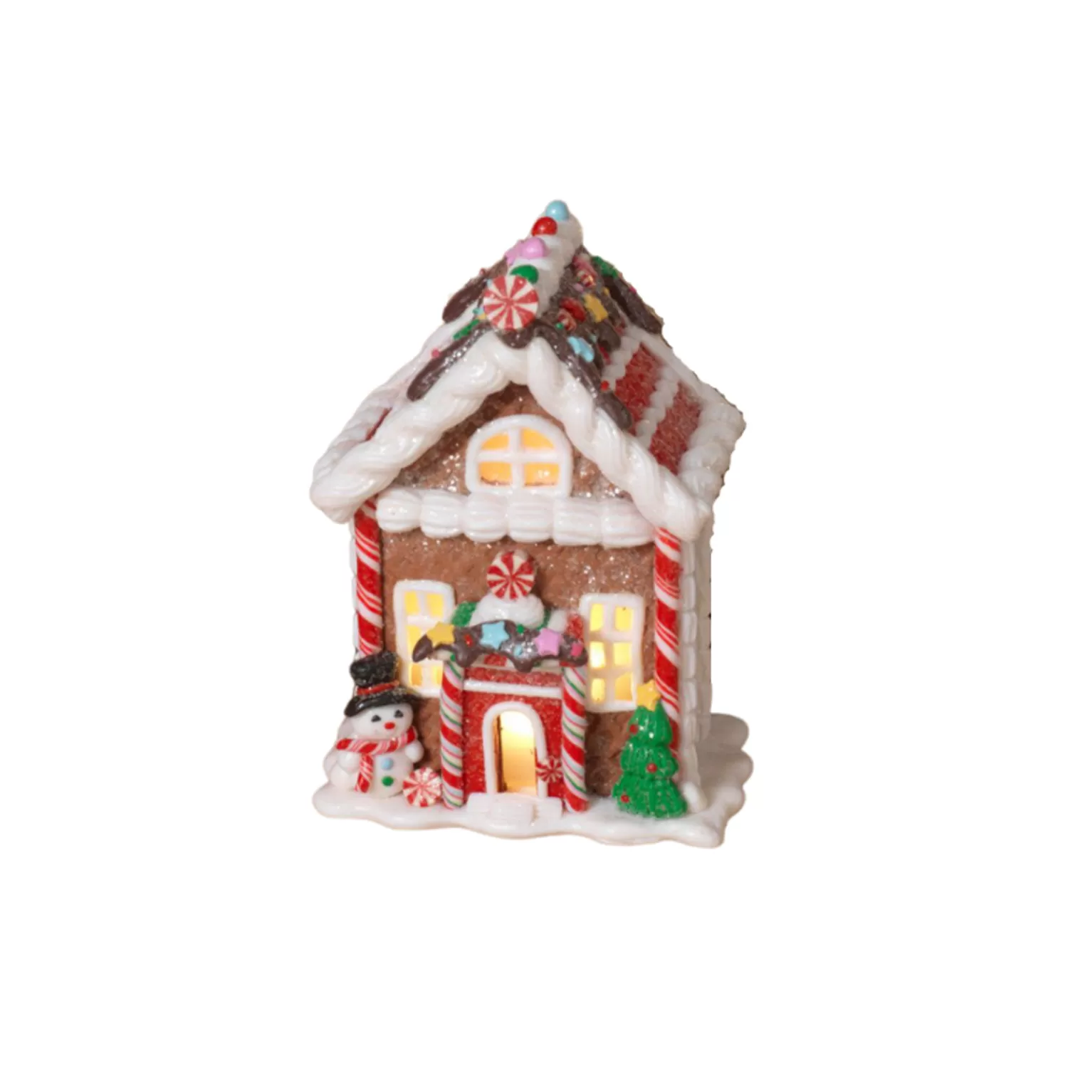 The Jolly Christmas Shop Jingle And Cocoa | Gingerbread | 5.5" Battery Operated Claydough Gingerbread House 2599290