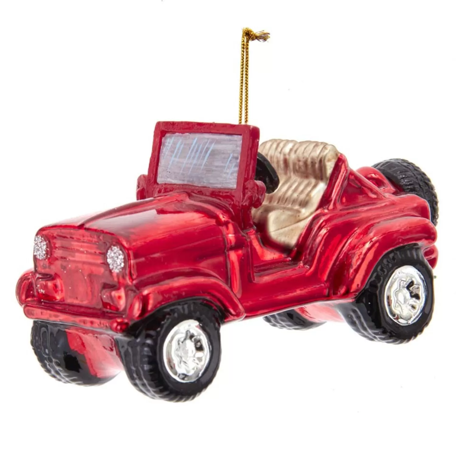 The Jolly Christmas Shop Miscellaneous | Hobbies | 5" Noble Gems Off Road Vehicle Jeep Glass Christmas Ornament NB1615