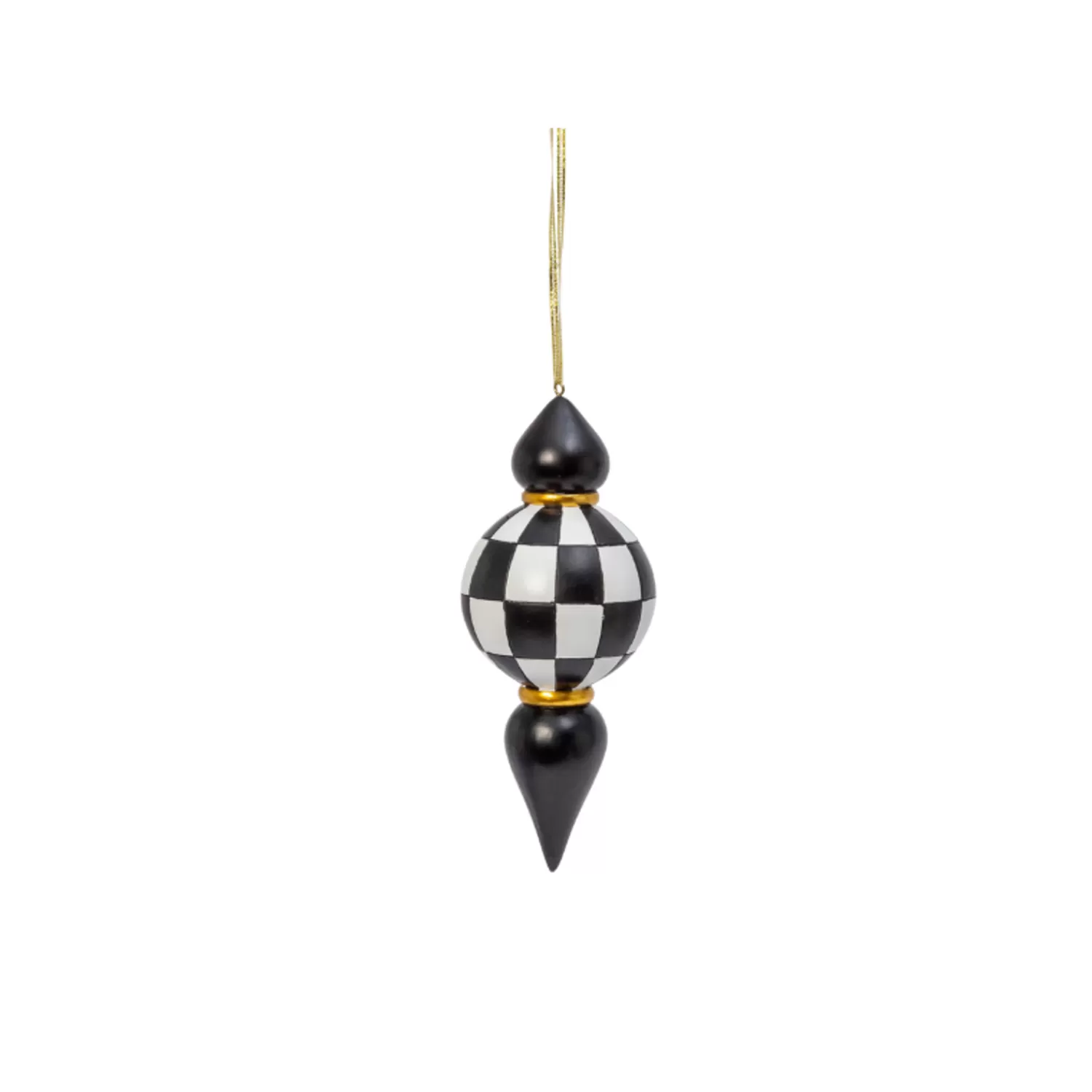 The Jolly Christmas Shop Glass Ornaments | Finials | 8.5" Black And White Finial Glass Christmas Ornament 2551730