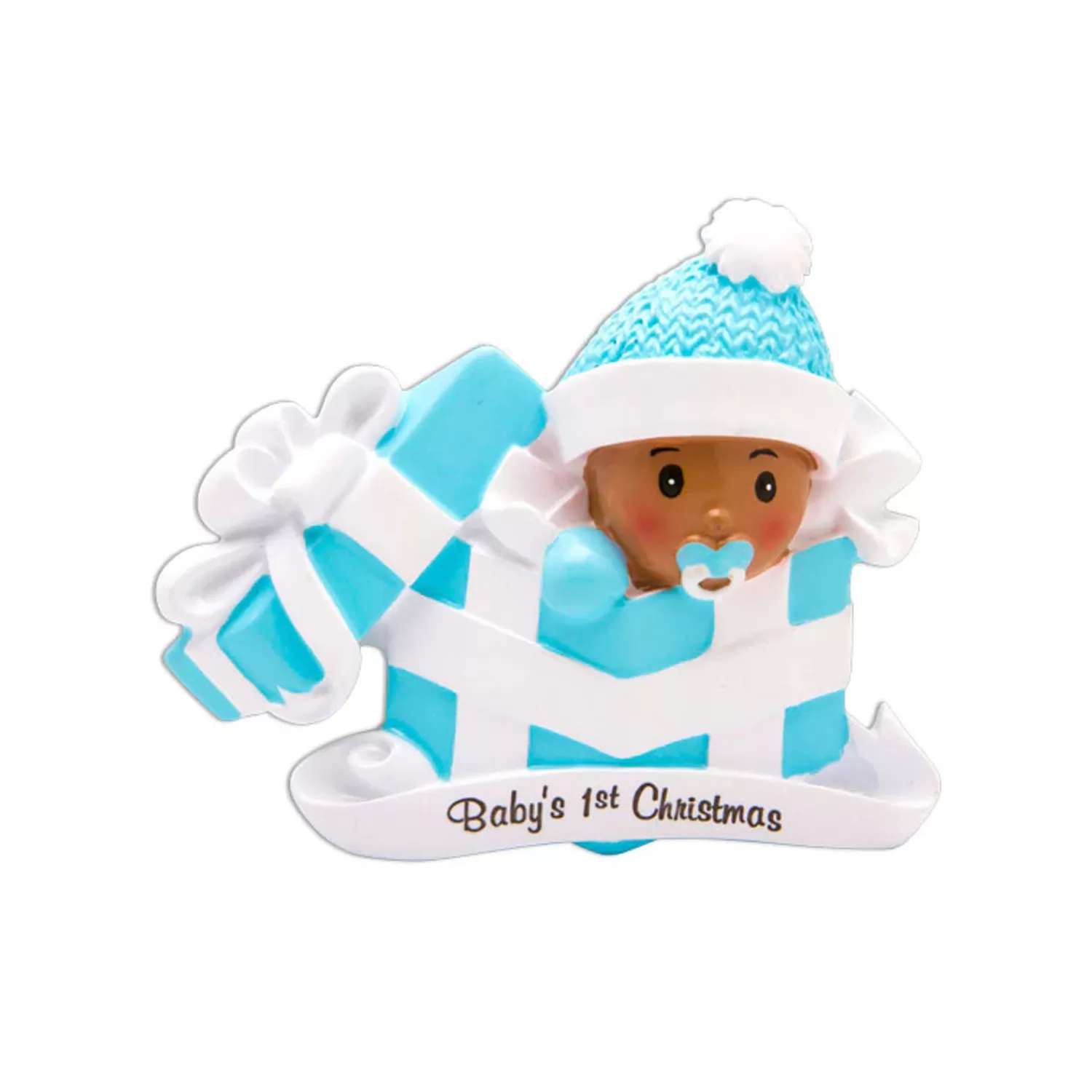 The Jolly Christmas Shop Personalized Ornaments·New Parents | Personalized Ornaments·Baby's First Christmas | Baby Boy In Blue Present Personalized Christmas Ornament AA1330-B