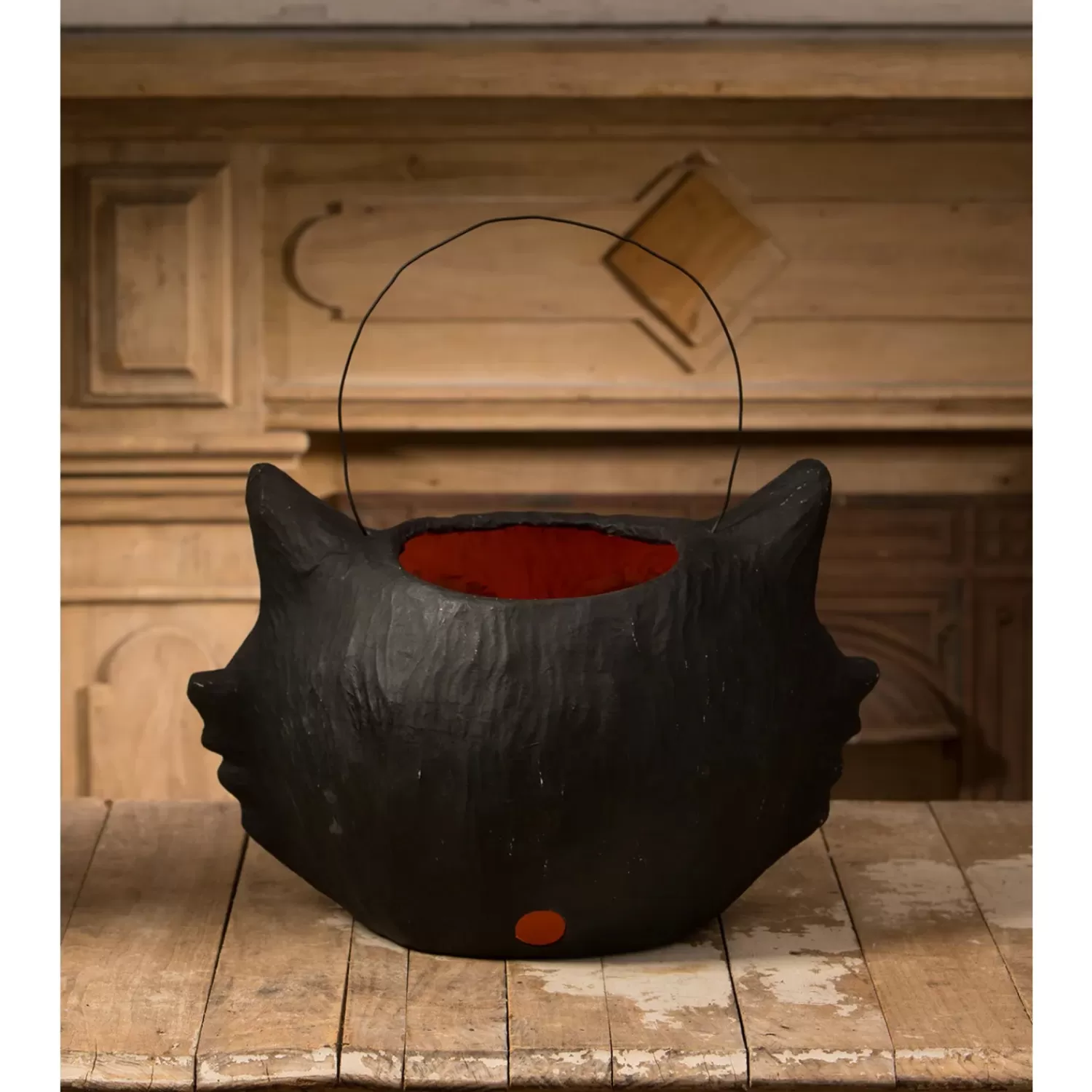 The Jolly Christmas Shop Halloween Indoor Decorations | Halloween Candy Bowls | Bethany Lowe 17" Mr. Cool Cat Bucket Halloween Decoration TJ3310