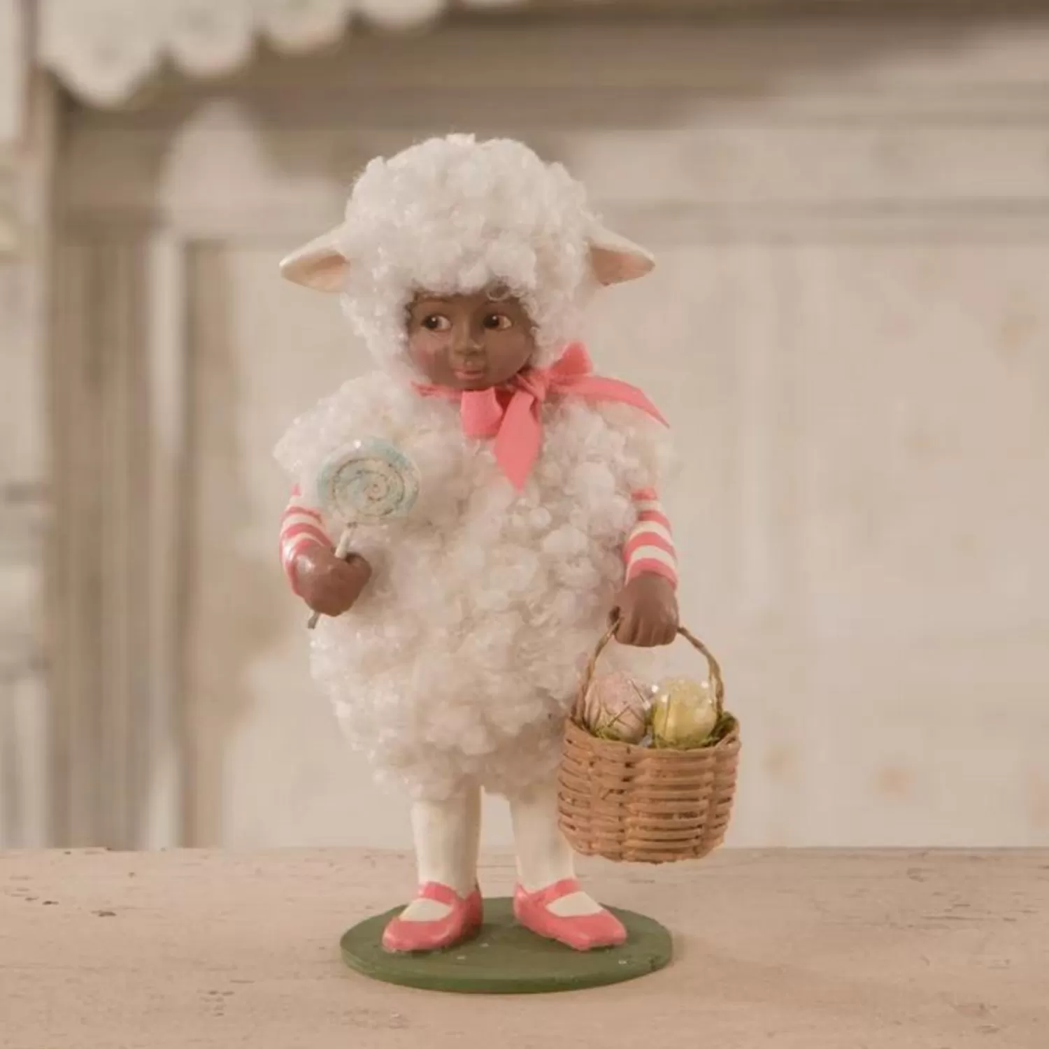 The Jolly Christmas Shop Figurines | Bethany Lowe Little Demi Lamb Easter Home Decoration TD1137