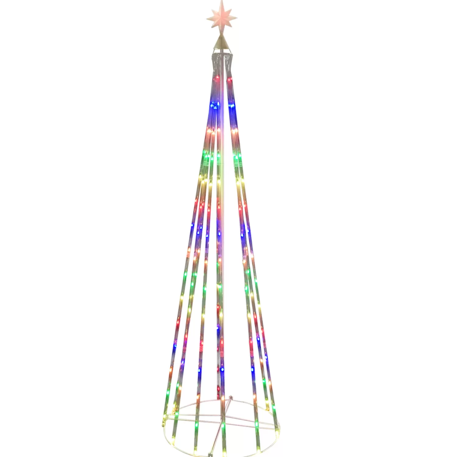 The Jolly Christmas Shop Outdoor Lighted Decorations | Brite Star 7' LED Lighted Cone Tree Light Show Outdoor Christmas Decoration 48-540-00