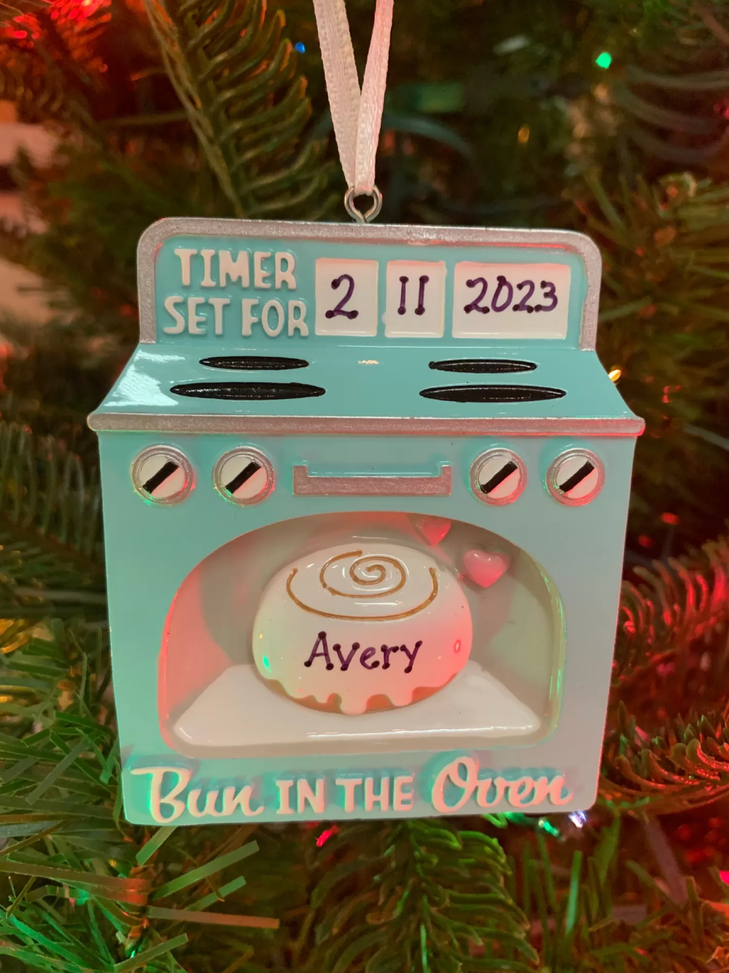 The Jolly Christmas Shop Personalized Ornaments·New Parents | Personalized Ornaments·Baby's First Christmas | Bun In The Oven Personalized Christmas Ornament OR2234
