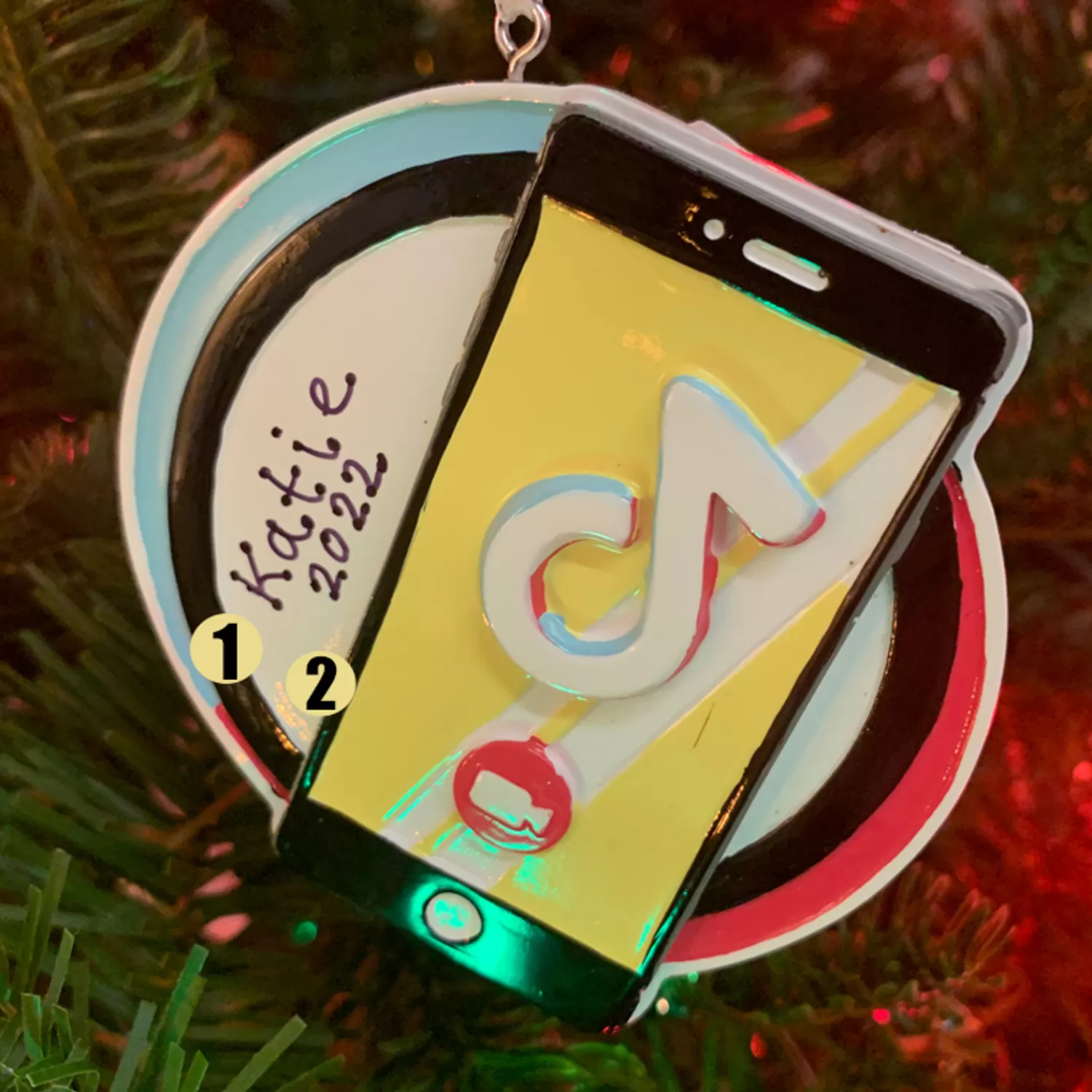 The Jolly Christmas Shop Personalized Ornaments·Misc. | Personalized Ornaments·Hobbies | Cell Phone Dance App Personalized Christmas Ornament OR2292