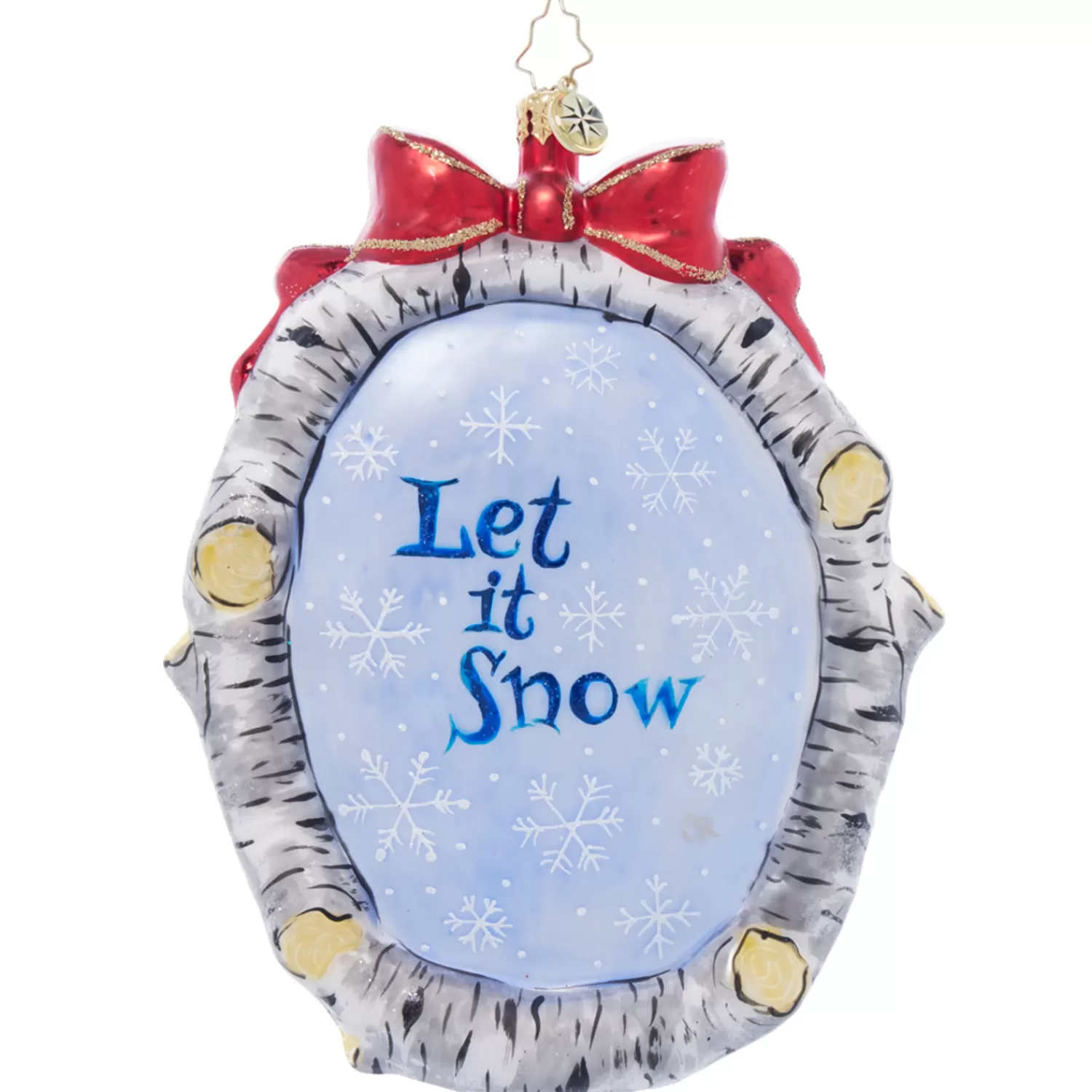 The Jolly Christmas Shop Snowman Christmas Decorations | Christopher Radko·Snowmen | Christopher Radko A Snowy Feathered Friend Glass Christmas Ornament 1022065
