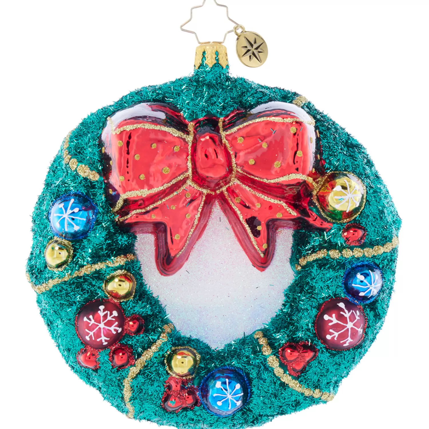 The Jolly Christmas Shop Glass Ornaments | Christopher Radko Enchanted Evergreen Wreath Glass Christmas Ornament 1021960