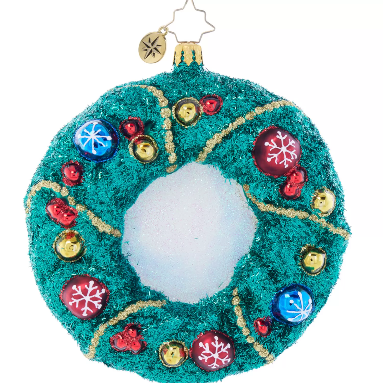 The Jolly Christmas Shop Glass Ornaments | Christopher Radko Enchanted Evergreen Wreath Glass Christmas Ornament 1021960