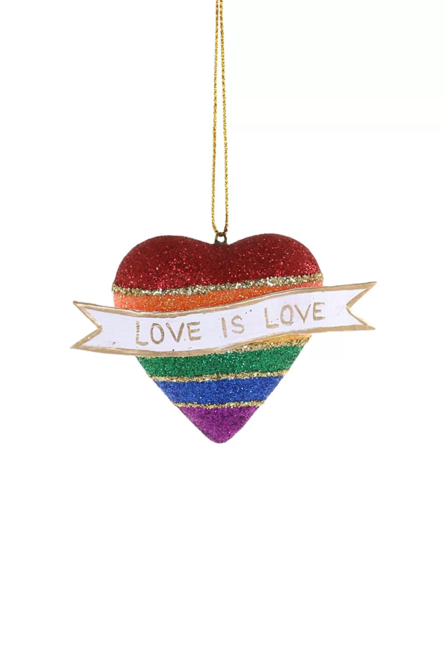 The Jolly Christmas Shop Glass Ornaments | Cody Foster 2.25" Love Is Love Glass Christmas Ornament RO-3259-S
