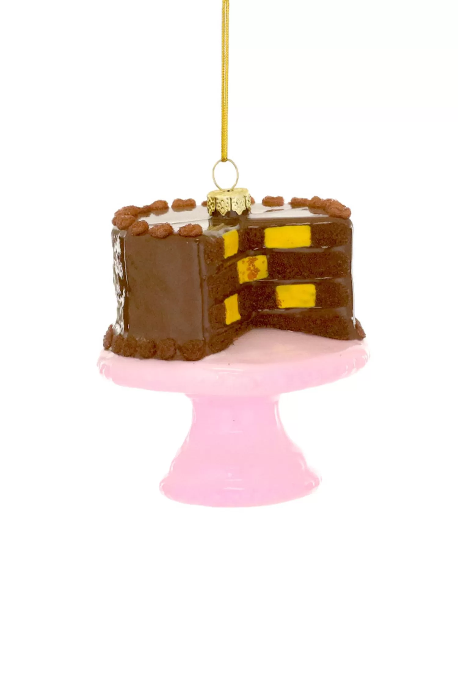 The Jolly Christmas Shop The Candy Shop | Glass Ornaments | Cody Foster 3.5" Checkered Cake Glass Christmas Ornament GO-9138