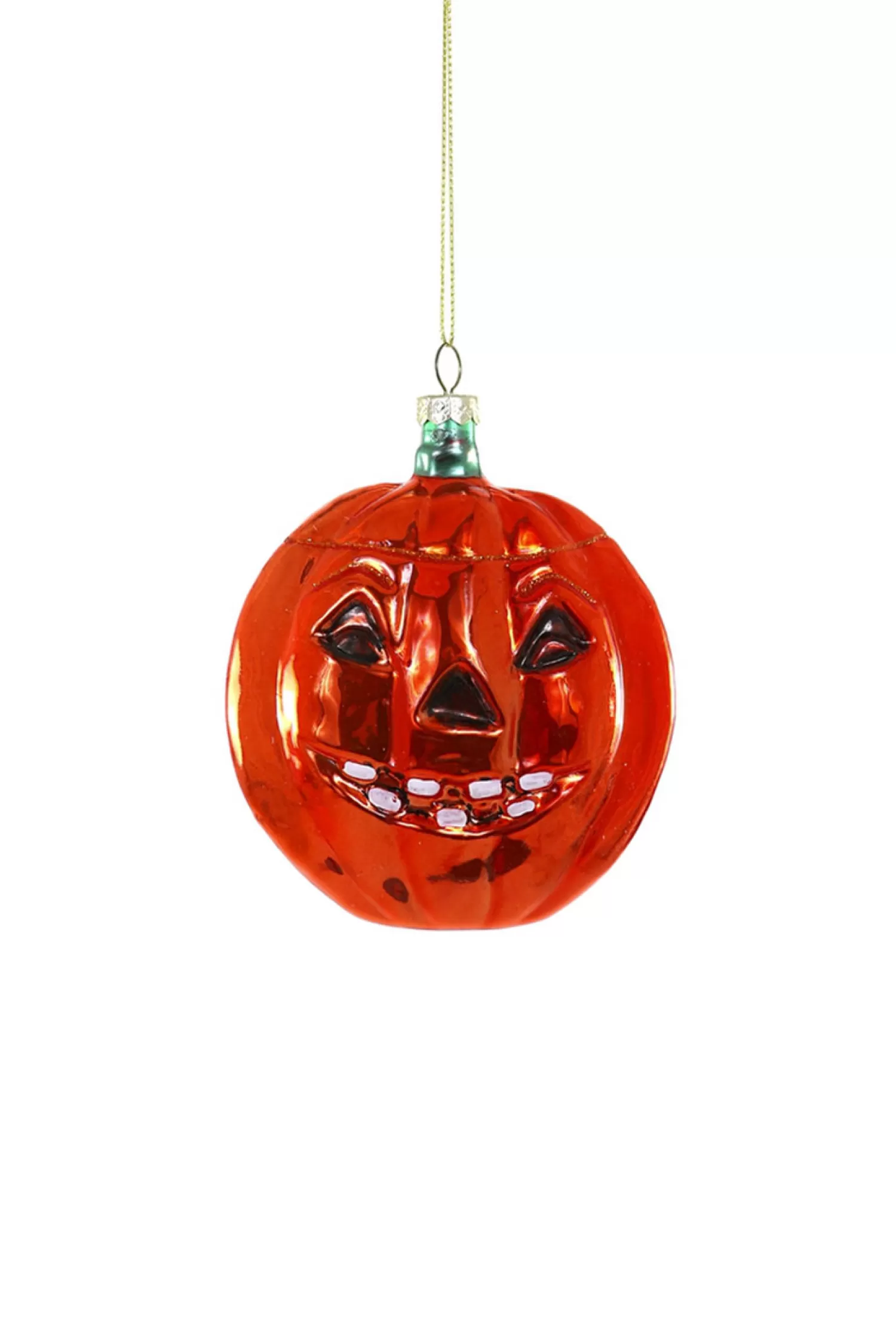 The Jolly Christmas Shop Halloween Ornaments | Cody Foster 4.5" Jack-o-Lantern Glass Halloween Ornament GO-9077