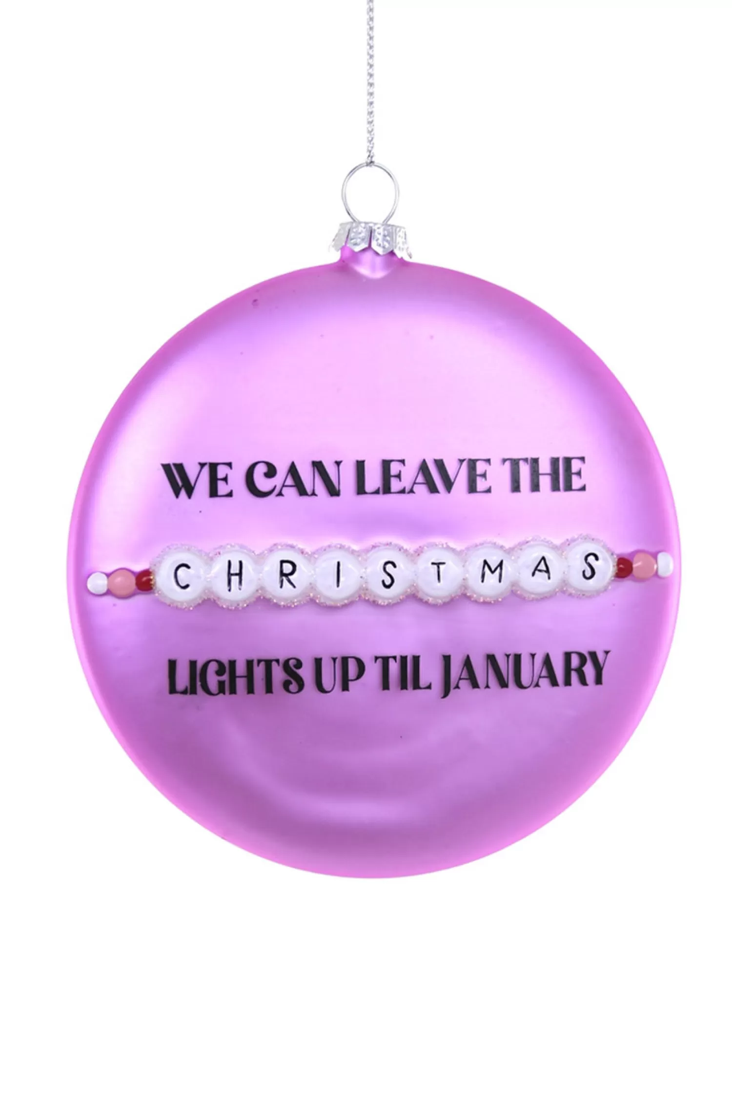 The Jolly Christmas Shop Pink Christmas Decorations | Pop Culture | Cody Foster 5" Taylor Swift Christmas Lights Glass Christmas Ornament GL-1093