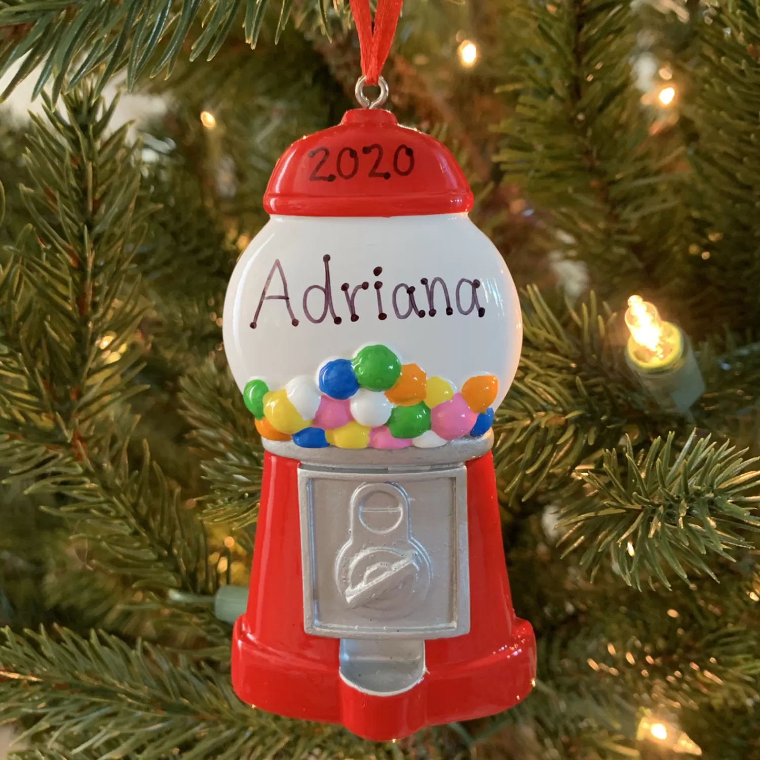 The Jolly Christmas Shop Personalized Ornaments·Misc. | Personalized Ornaments·Children's | Colorful Gumball Machine Personalized Christmas Ornament OR1892