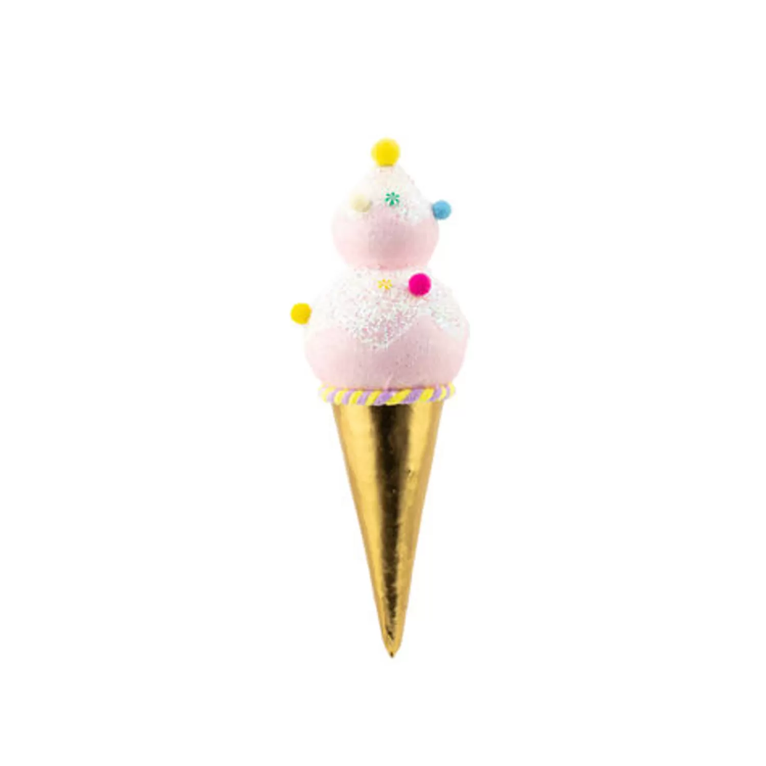 The Jolly Christmas Shop Figurines | Easter Ornaments | December Diamonds 15" Large Double Scoop Ice Cream Cone Christmas Ornament