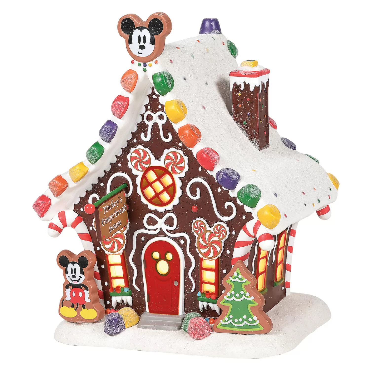 The Jolly Christmas Shop Disney | Department 56 Disney Village Mickey's Gingerbread House Building 6001317