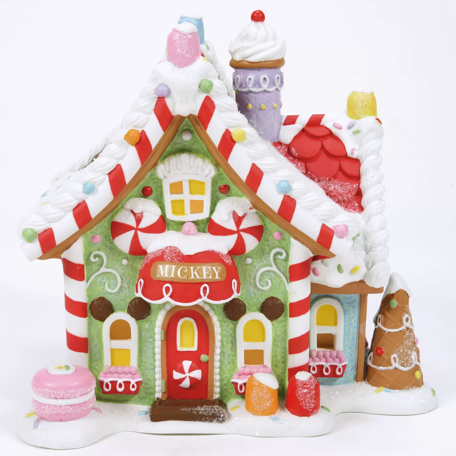 The Jolly Christmas Shop Disney | Department 56 Disney Village Mickey's Peppermint Villa Building 6013662