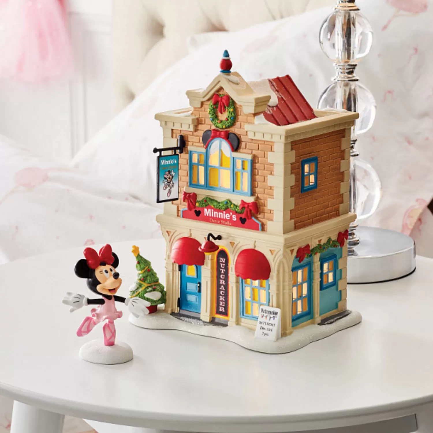 The Jolly Christmas Shop Disney | Department 56 Disney Village Minnie's Dance Academy Building 6007176