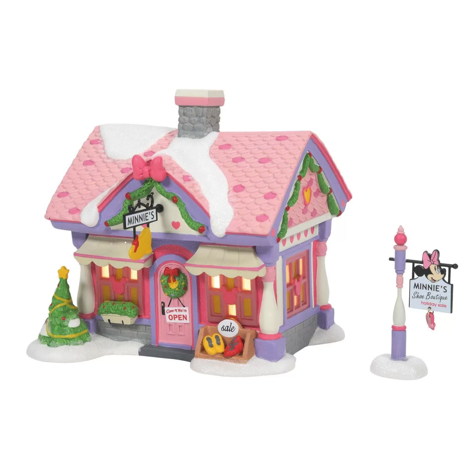 The Jolly Christmas Shop Mickey Mouse | Disney | Department 56 Disney Village Minnie's Shoe Boutique Building 6010494
