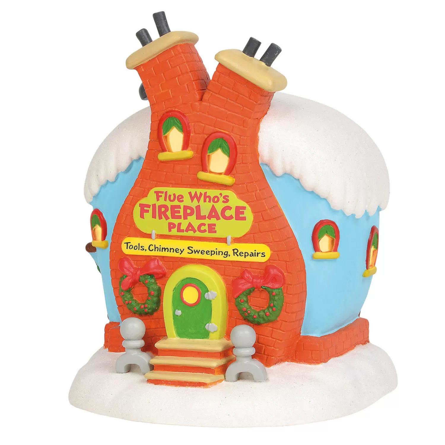 The Jolly Christmas Shop Grinch | Department 56 Grinch Village Flue Who's Fireplace Place Building 6003319