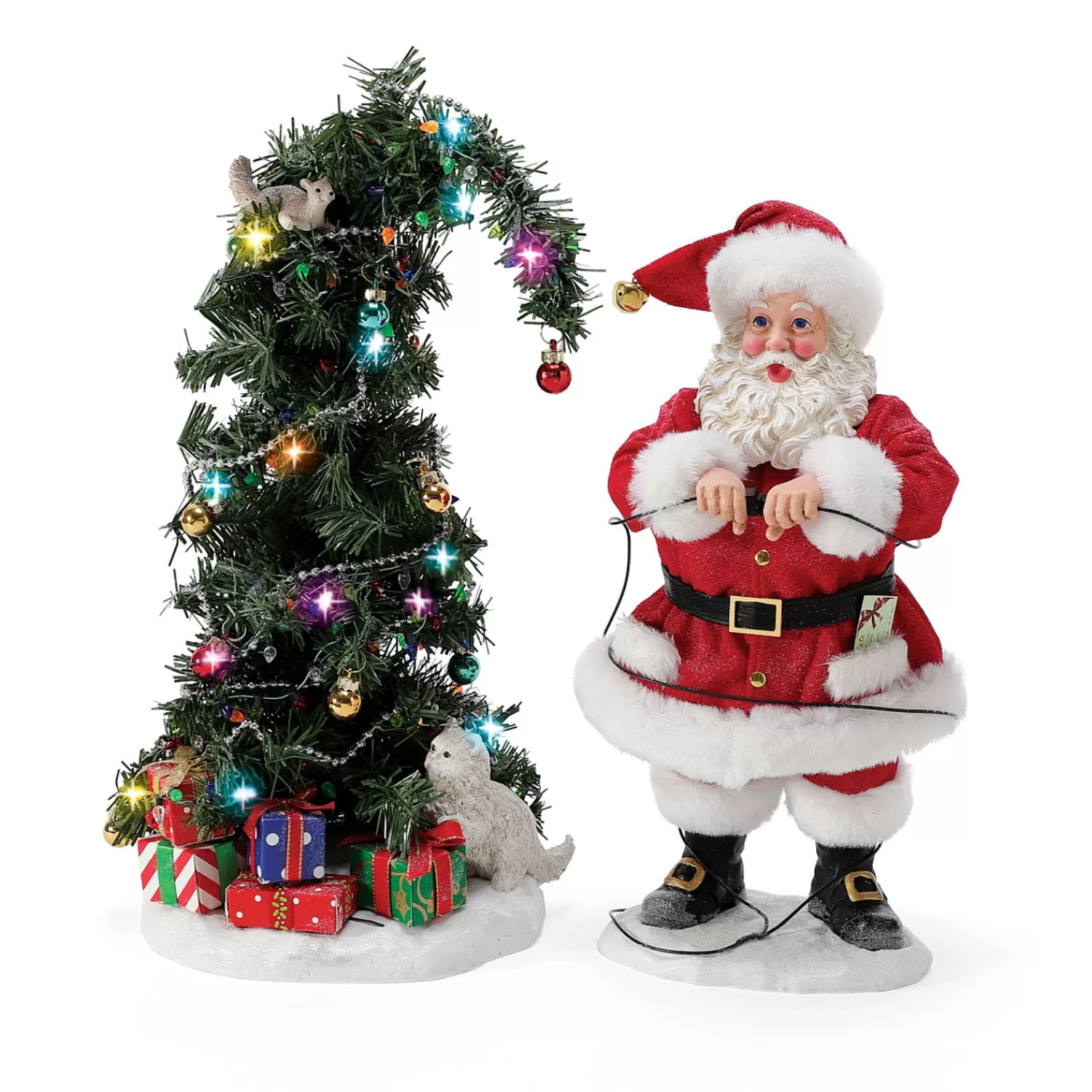 The Jolly Christmas Shop Santa Christmas Decorations | Lampoon's Christmas Vacation | Department 56 LED Lighted Possible Dreams Santa National Lampoon's Christmas Vacation Squirrel! 6010200