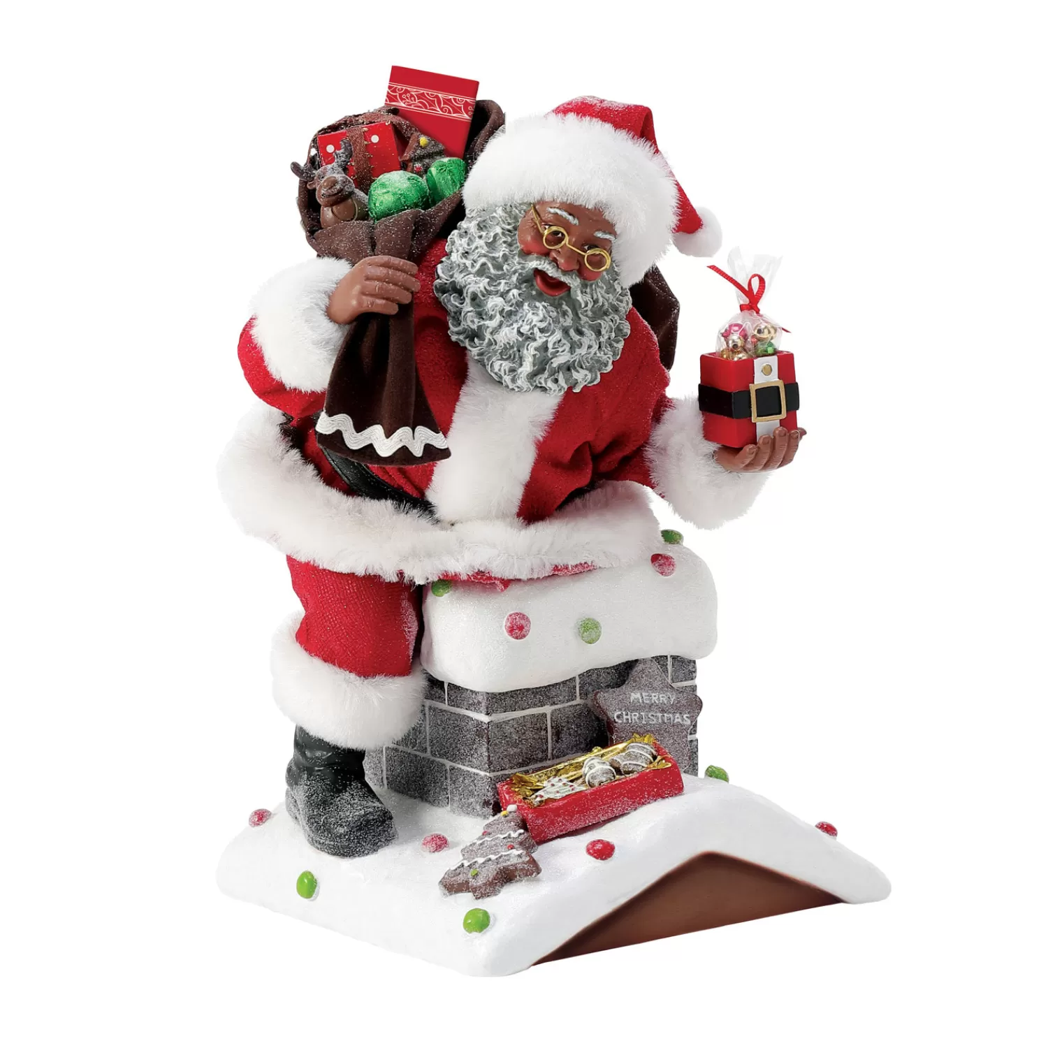 The Jolly Christmas Shop Santa Christmas Decorations | African American Christmas Decorations | Department 56 Possible Dreams African American Home Sweet Home 6013899