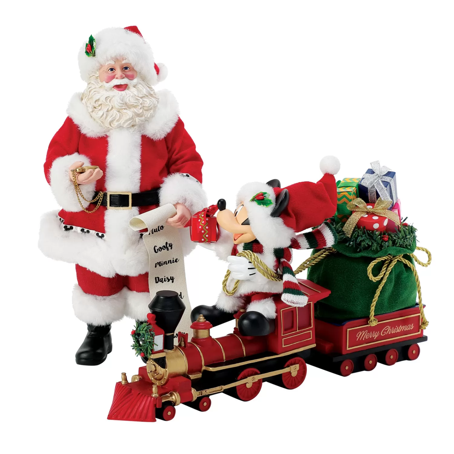 The Jolly Christmas Shop Santa Christmas Decorations | Disney | Department 56 Possible Dreams Mickey Mouse All Aboard Figure 6012042