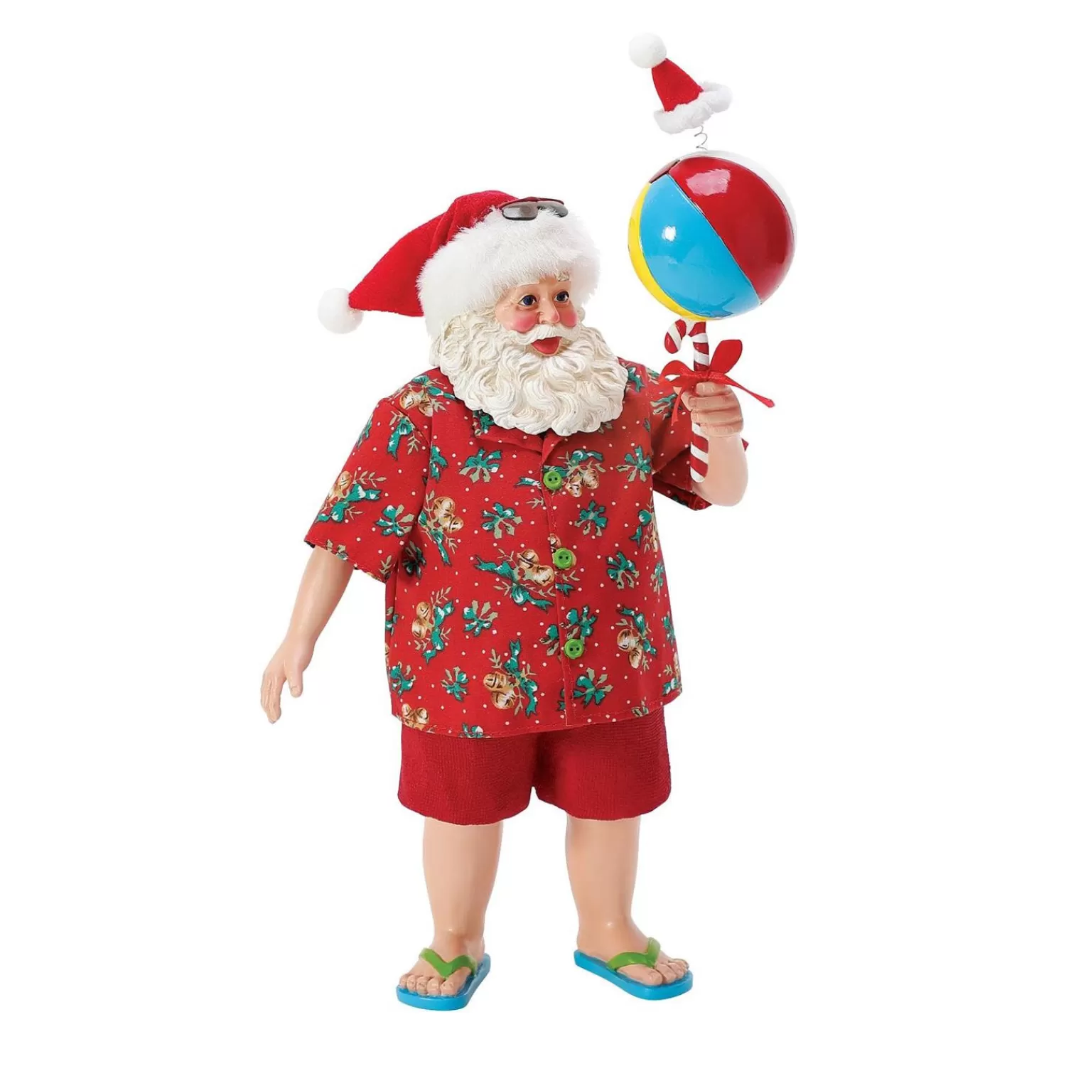 The Jolly Christmas Shop Santa Christmas Decorations | Beach Christmas Decorations | Department 56 Possible Dreams On The Ball Santa Figure 6012188