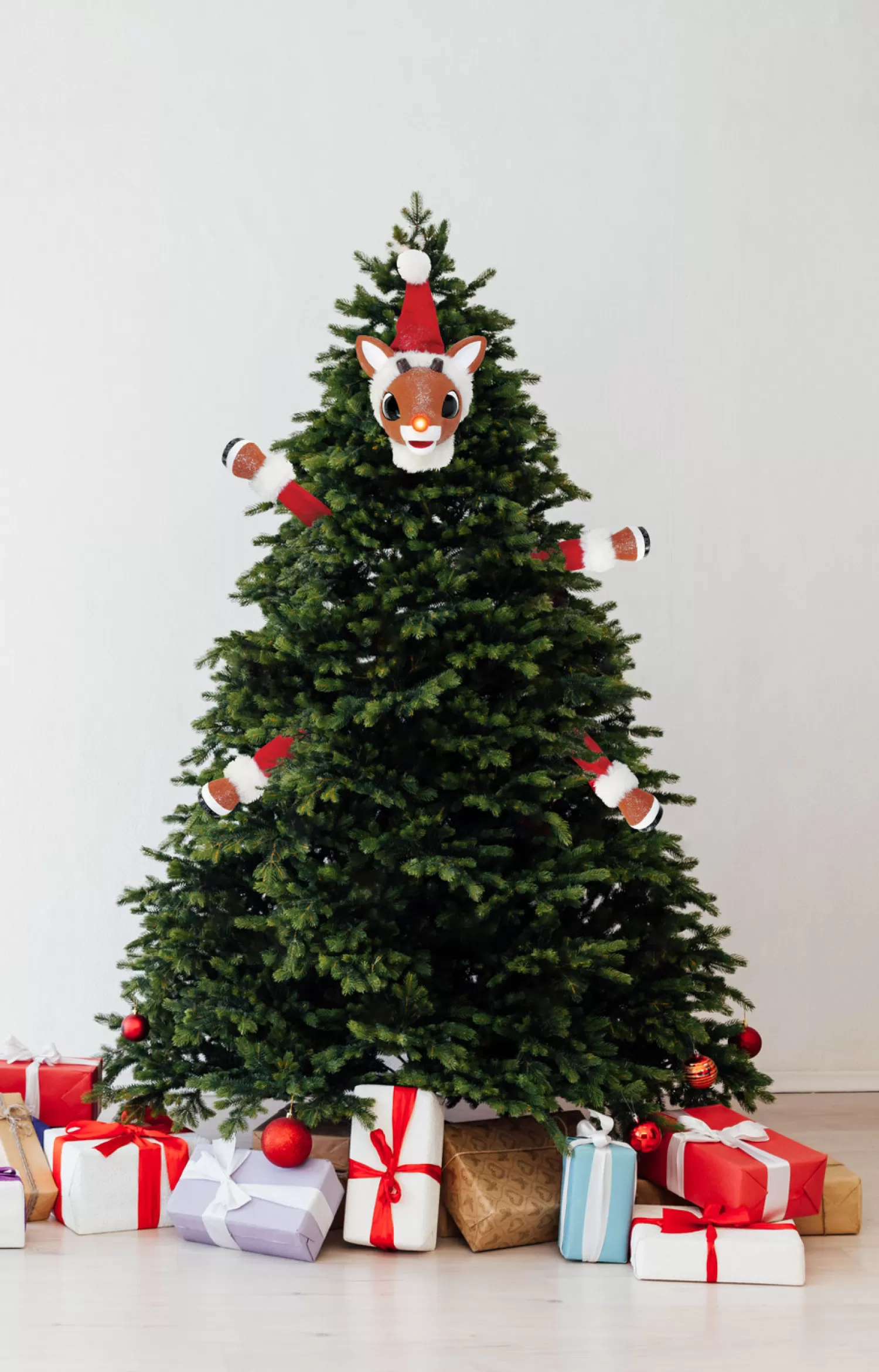 The Jolly Christmas Shop Reindeer | Sprays, Picks, Stems | Department 56 Possible Dreams Rudolph In A Cinch Christmas Tree Accessory 6015180