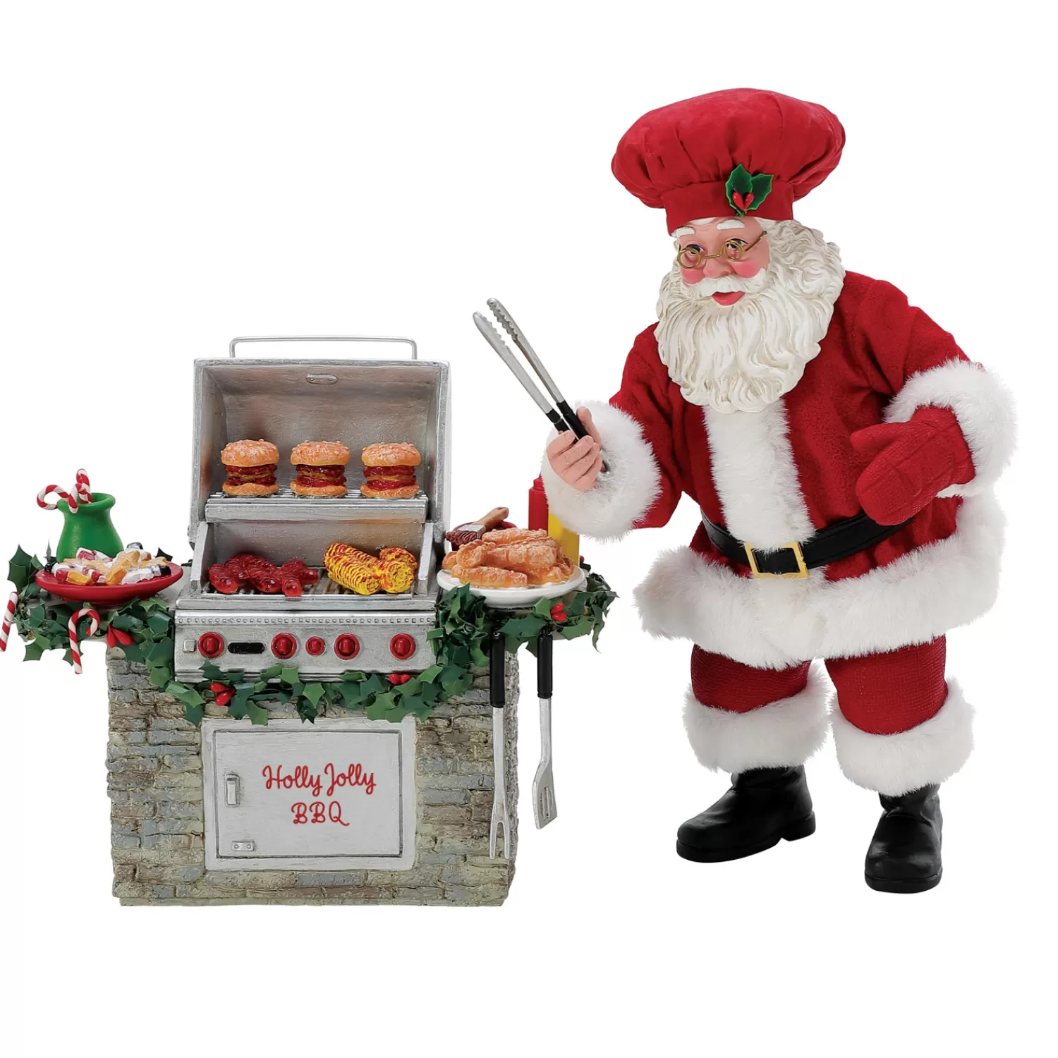 The Jolly Christmas Shop Santa Christmas Decorations | Possible Dreams Santa | Department 56 Possible Dreams Santa All Fired Up Grilling Figure 6015237