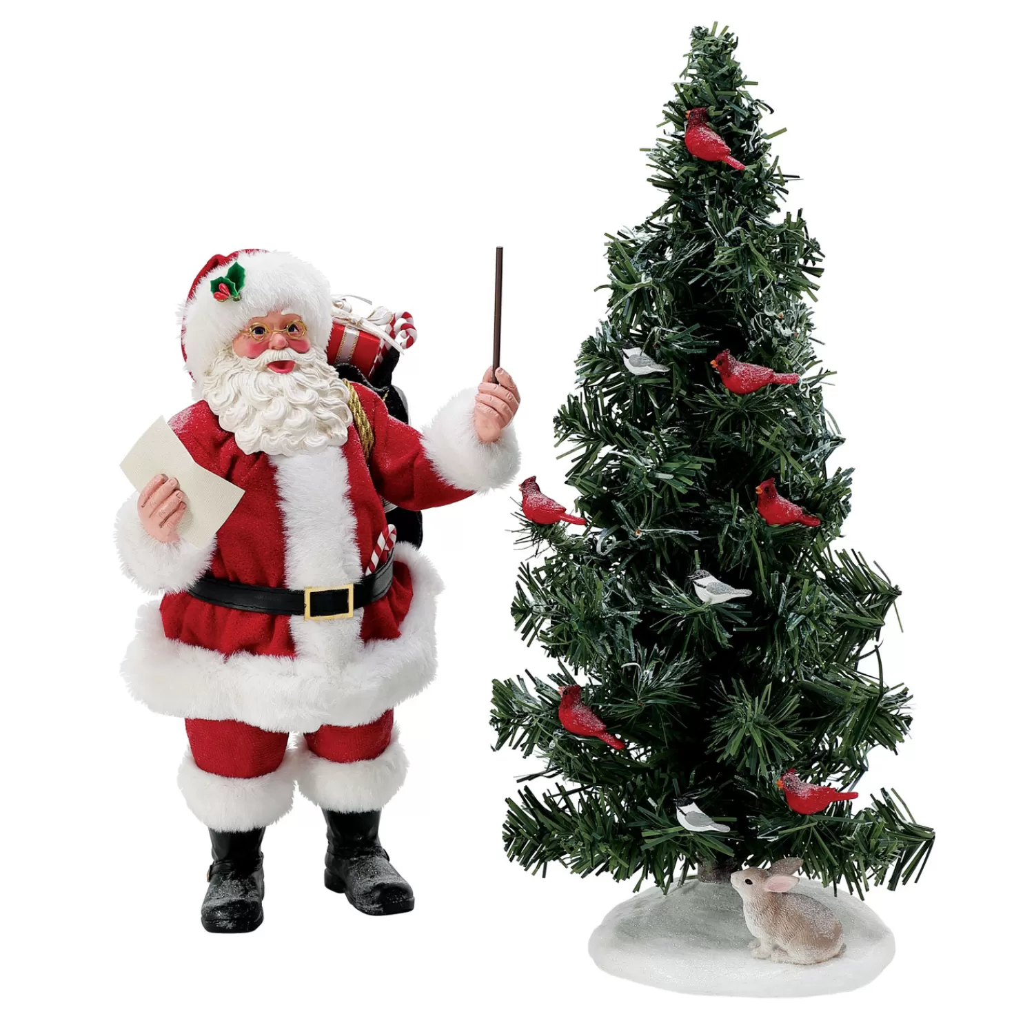 The Jolly Christmas Shop Santa Christmas Decorations | Cardinal Christmas Decorations | Department 56 Possible Dreams Santa All Together Now Figure 6013883