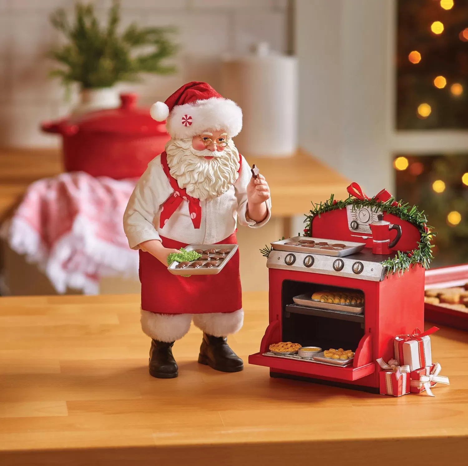 The Jolly Christmas Shop Santa Christmas Decorations | Candy And Food | Department 56 Possible Dreams Santa Baking Christmas Memories 6014772
