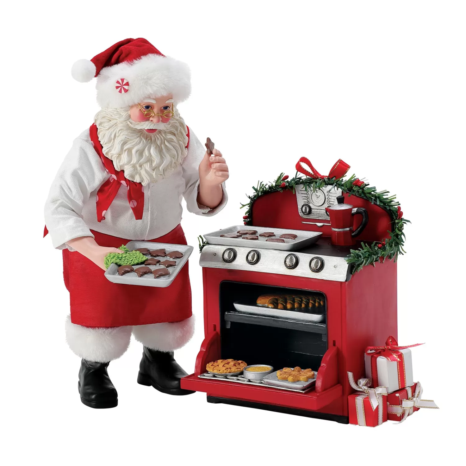 The Jolly Christmas Shop Santa Christmas Decorations | Candy And Food | Department 56 Possible Dreams Santa Baking Christmas Memories 6014772