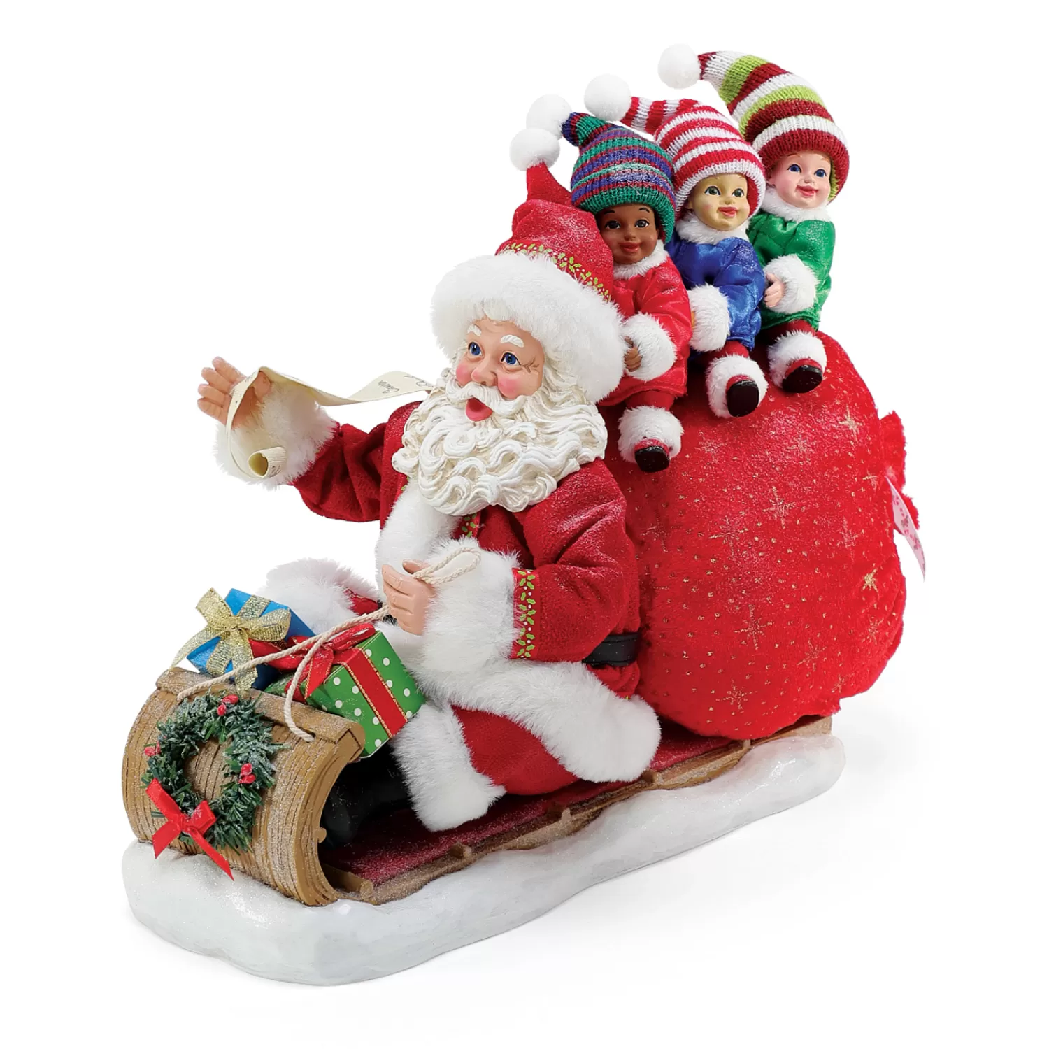 The Jolly Christmas Shop Santa Christmas Decorations | Possible Dreams Santa | Department 56 Possible Dreams Santa Downhill From Here 6010211