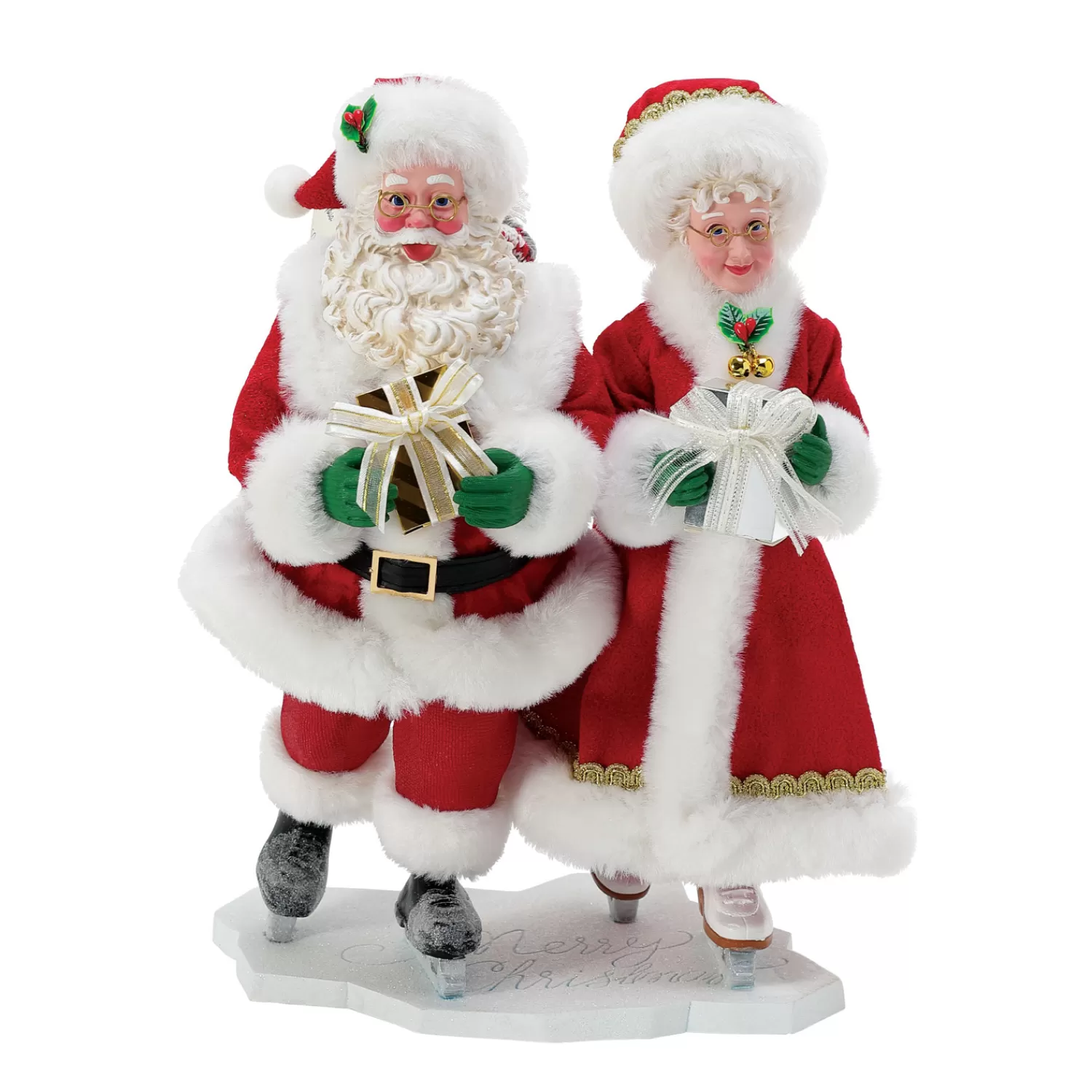 The Jolly Christmas Shop Snow Christmas Decorations | Santa Christmas Decorations | Department 56 Possible Dreams Santa Holiday On Ice Figure 6013881