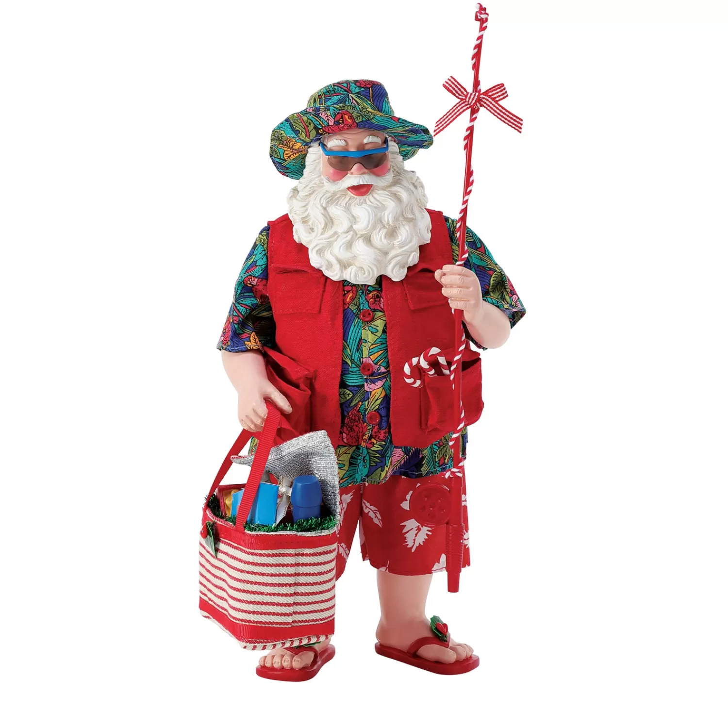 The Jolly Christmas Shop Santa Christmas Decorations | Beach Christmas Decorations | Department 56 Possible Dreams Santa Hook, Line, And Sinker Figure 6014789