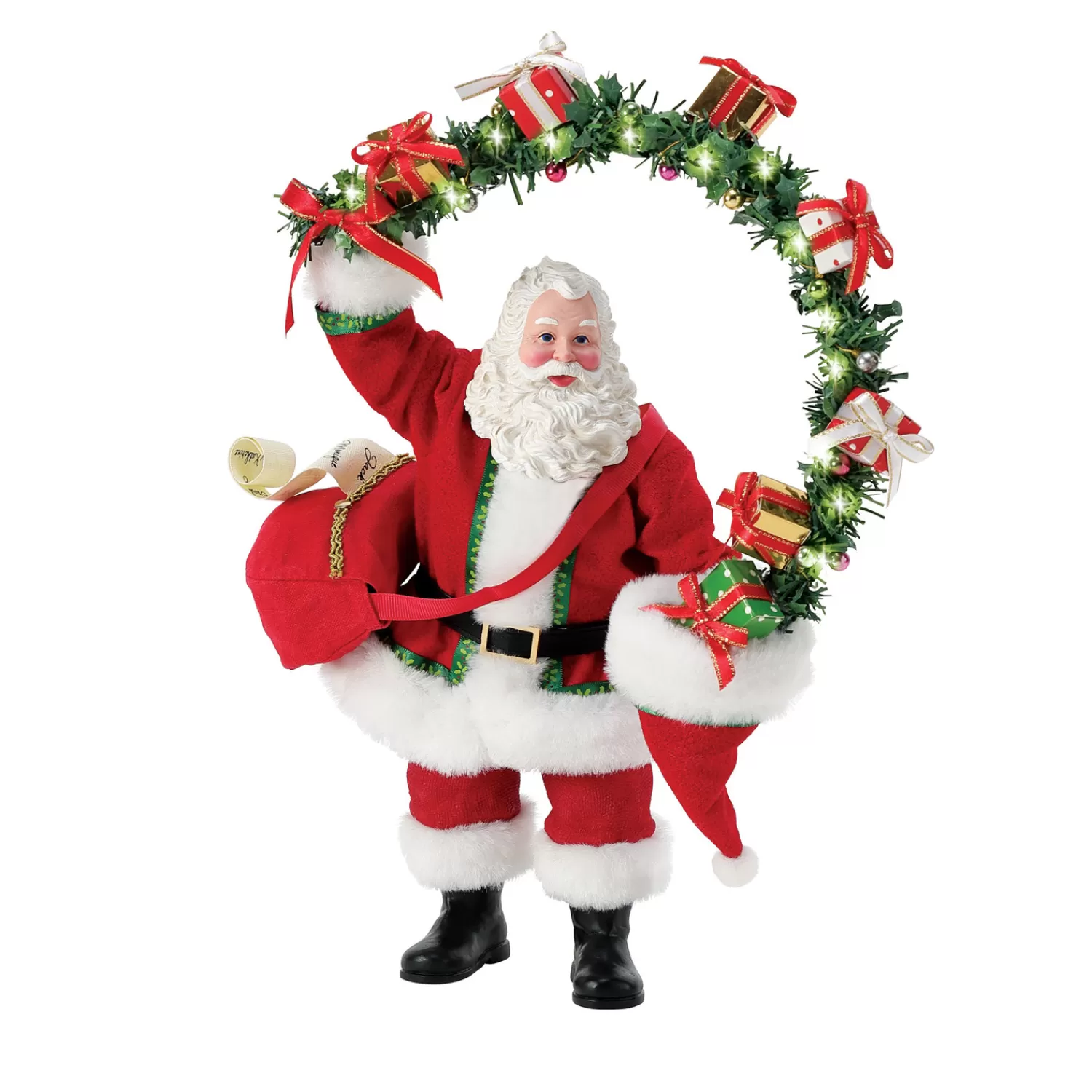 The Jolly Christmas Shop Santa Christmas Decorations | Possible Dreams Santa | Department 56 Possible Dreams Santa Limited Edition Hatfull Of Gifts Figure 6013879