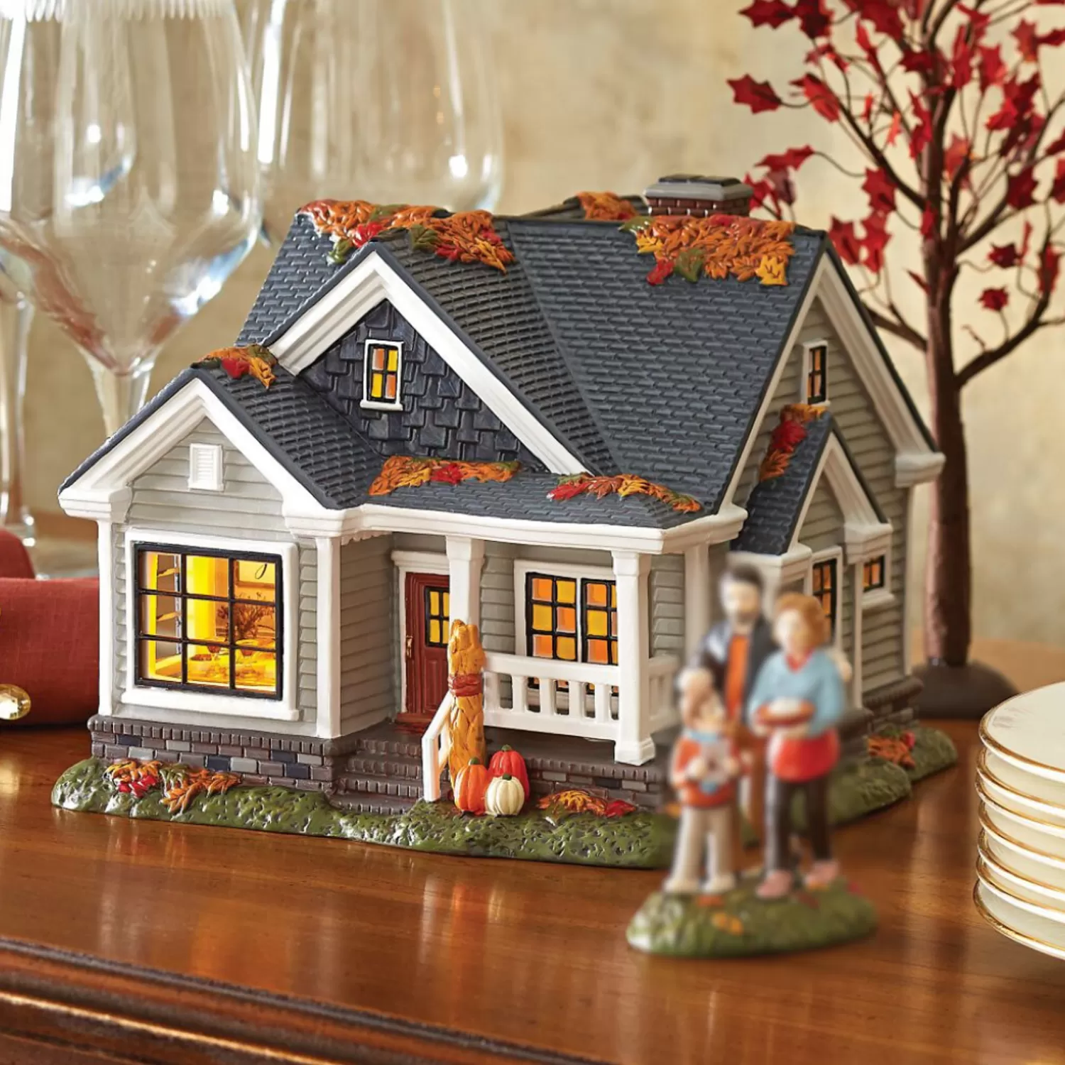The Jolly Christmas Shop Fall Home Decor | Department 56 Halloween | Department 56 Snow Village First Edition Gather 'Round For Thanksgiving Building 6013600FE