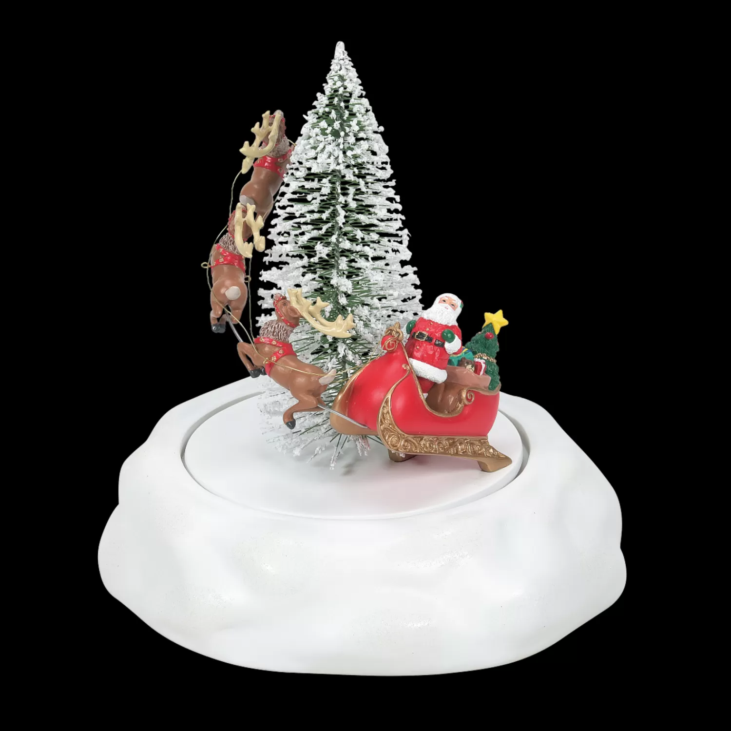 The Jolly Christmas Shop Santa Christmas Decorations | Department 56 Village Accessories Animated Christmas Eve Sleigh 6009801