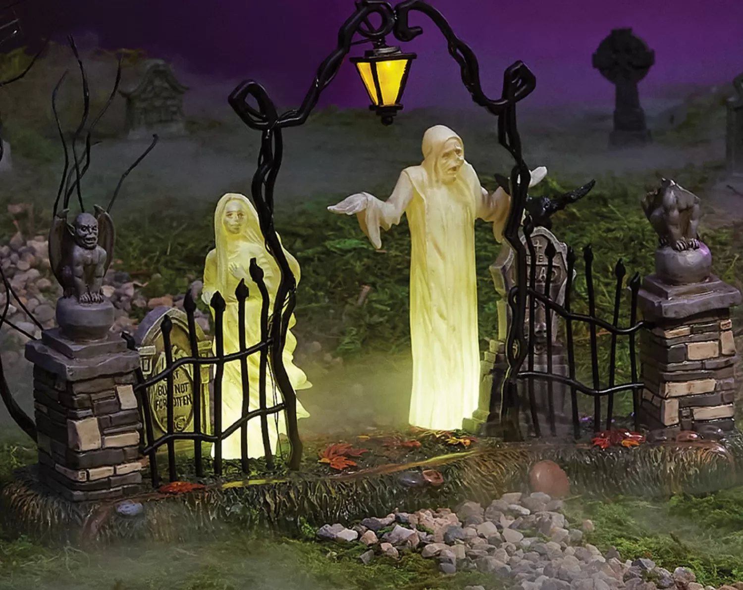 The Jolly Christmas Shop Department 56 Halloween | Department Halloween Village Lighted Spiritual Guidance Cemetery Gate 6013640