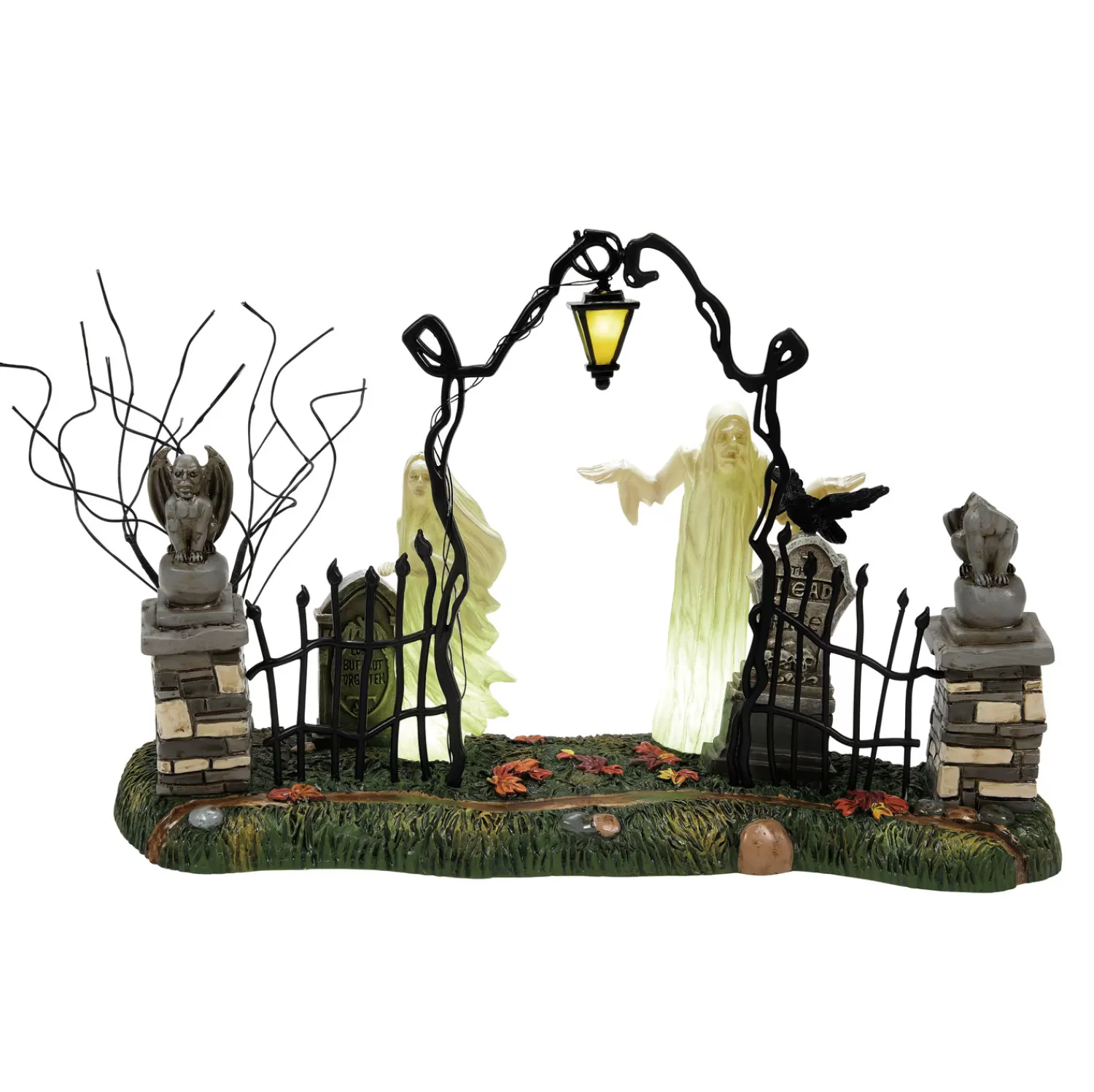 The Jolly Christmas Shop Department 56 Halloween | Department Halloween Village Lighted Spiritual Guidance Cemetery Gate 6013640