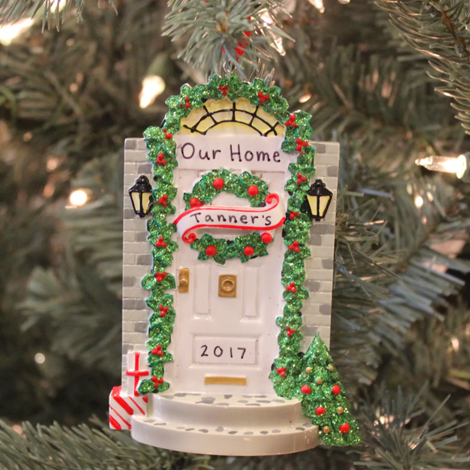 The Jolly Christmas Shop Personalized Ornaments·Misc. | Front Door With Steps Personalized Christmas Ornament