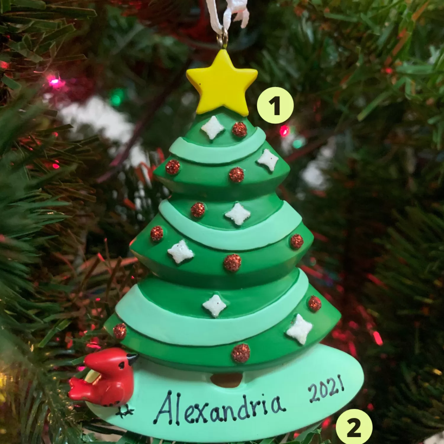 The Jolly Christmas Shop Personalized Ornaments·Misc. | Hallmark 3.85" Christmas Tree Personalized Ornament 1HGO2503