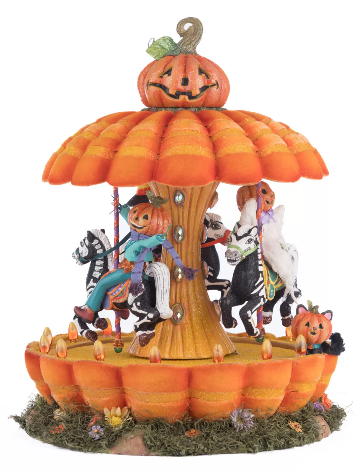 The Jolly Christmas Shop Katherine's Collection Halloween·Jacks And Cats | Katherine's Collection 13" Pumpkin Carousel Halloween Decoration 28-428187