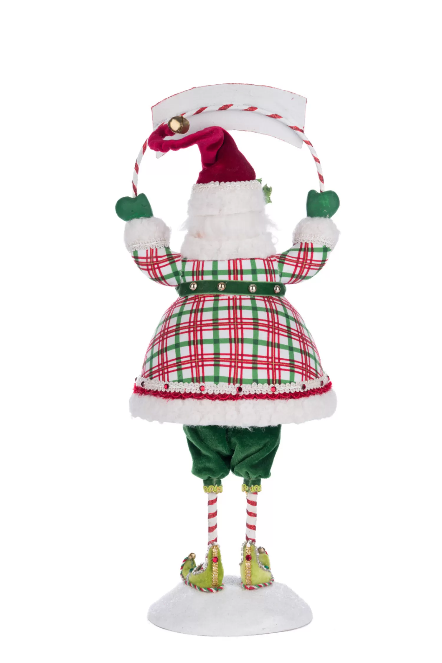 The Jolly Christmas Shop Tinsel Town | Santa Christmas Decorations | Katherine's Collection 14.75" Silly Santa With Sign Christmas Decoration 28-428344