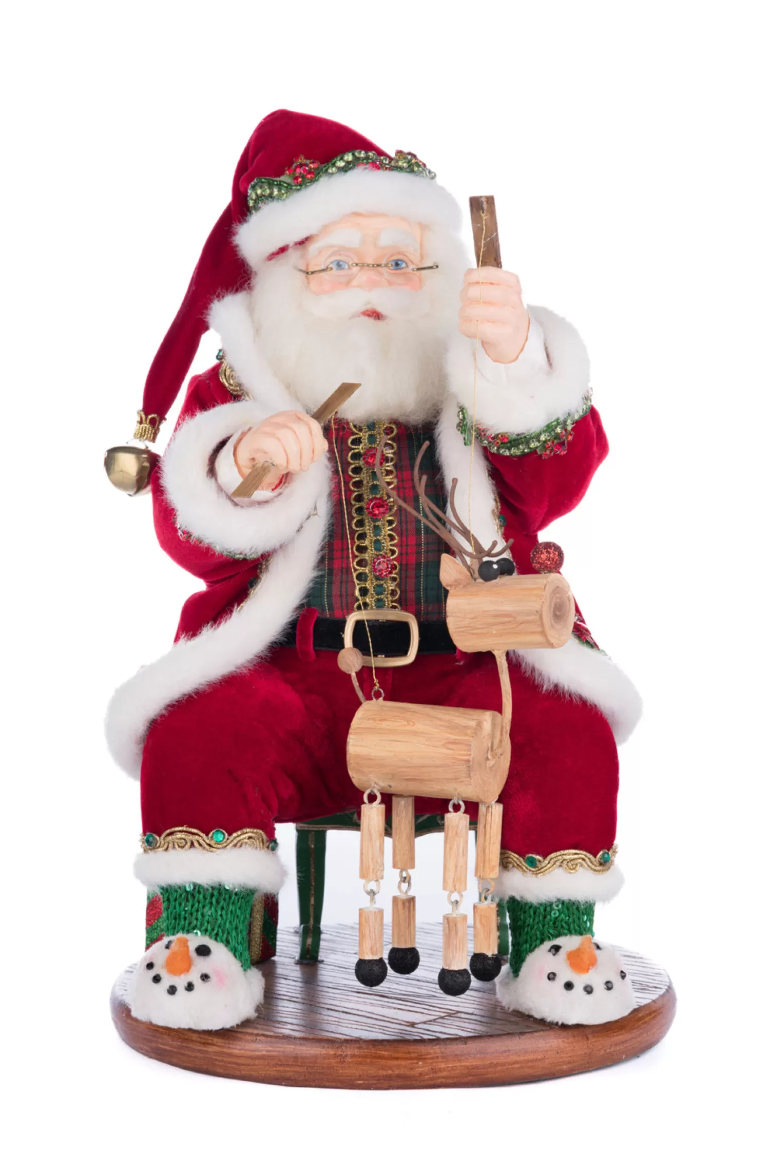 The Jolly Christmas Shop Santa Christmas Decorations | Figures | Katherine's Collection 14" Holiday Magic Santa With Marionette Christmas Decoration 28-428334